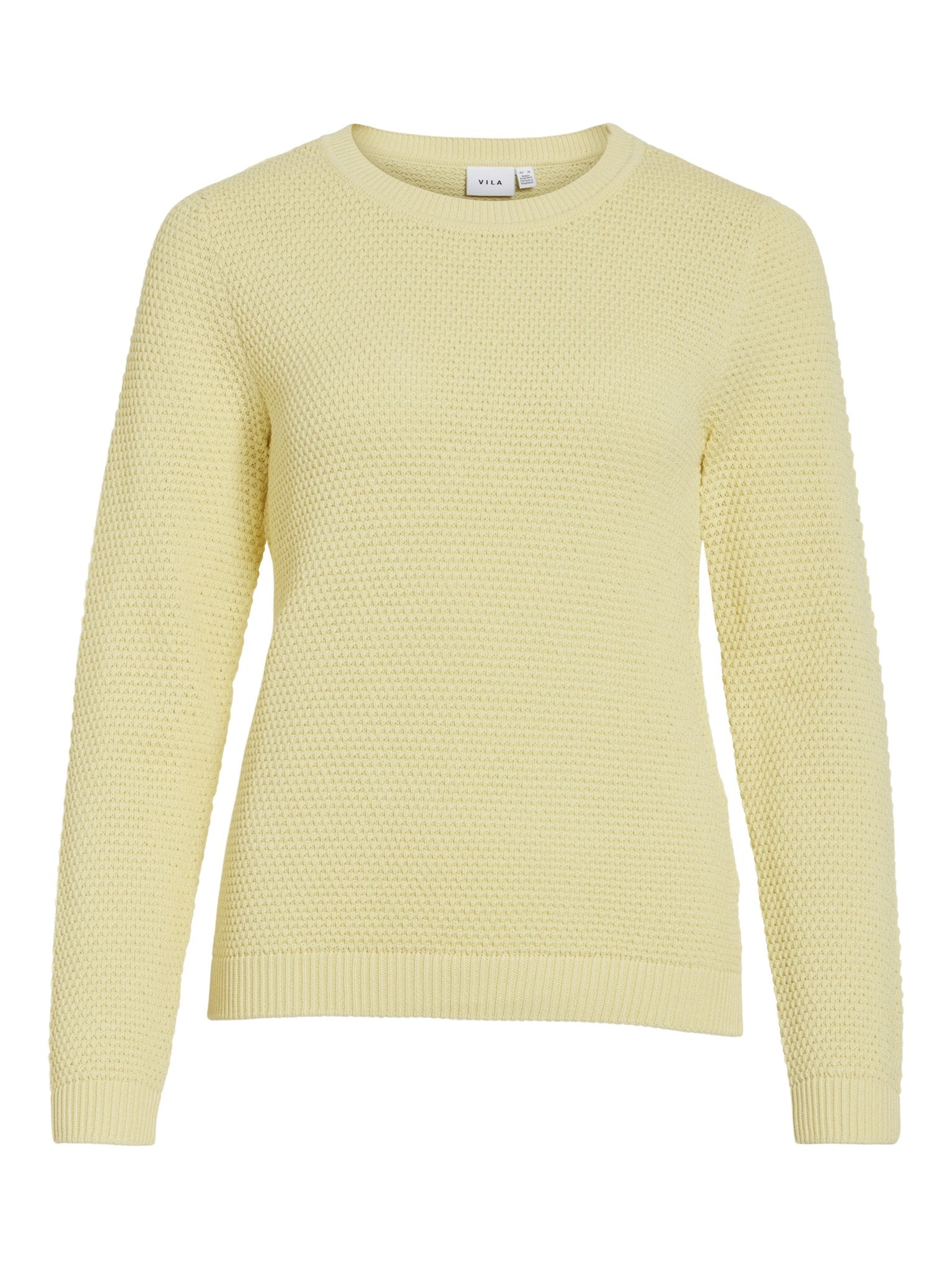 Vila Damen Pullover Pastel Yellow