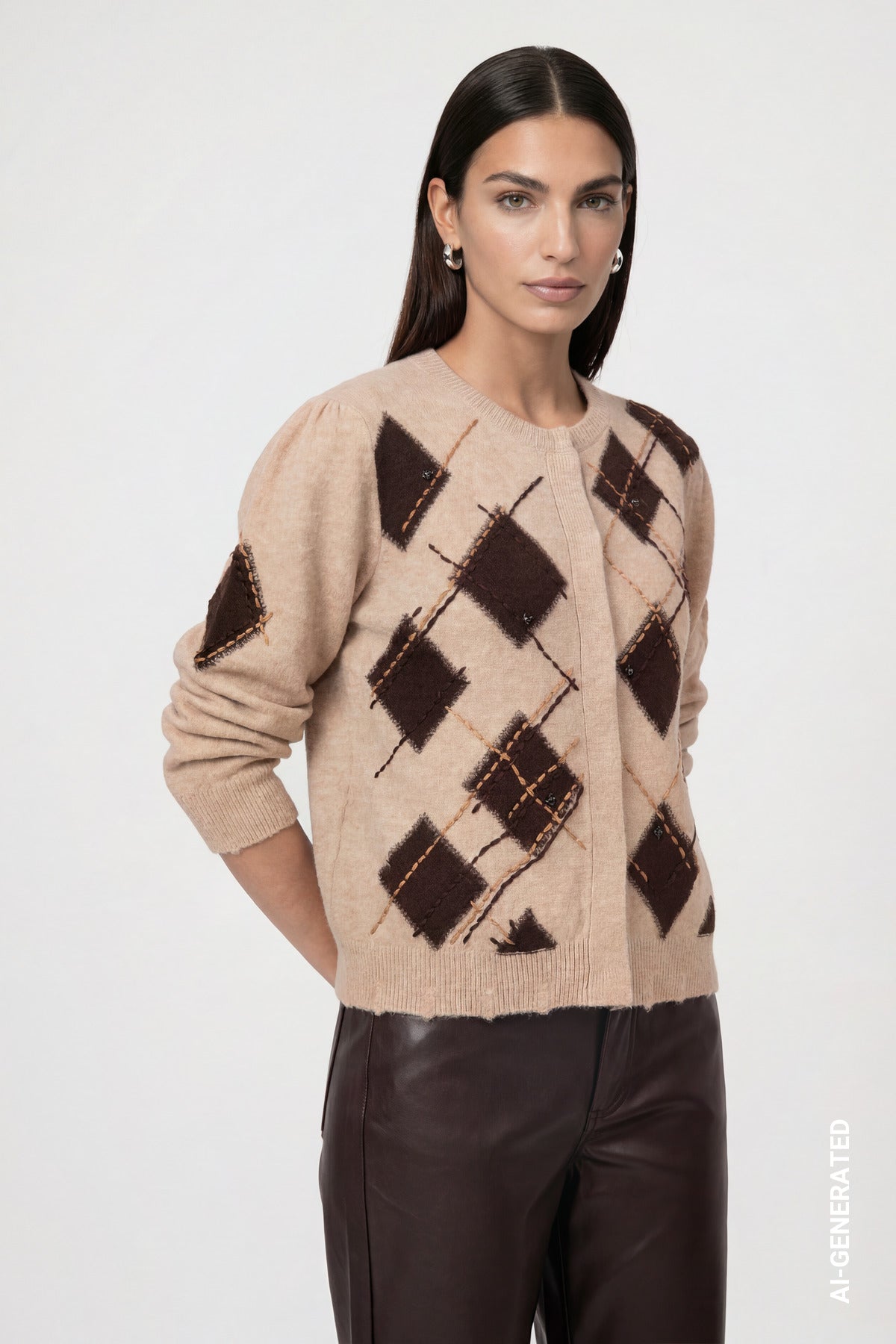 Monari Damen Strickjacken  Cappuccino