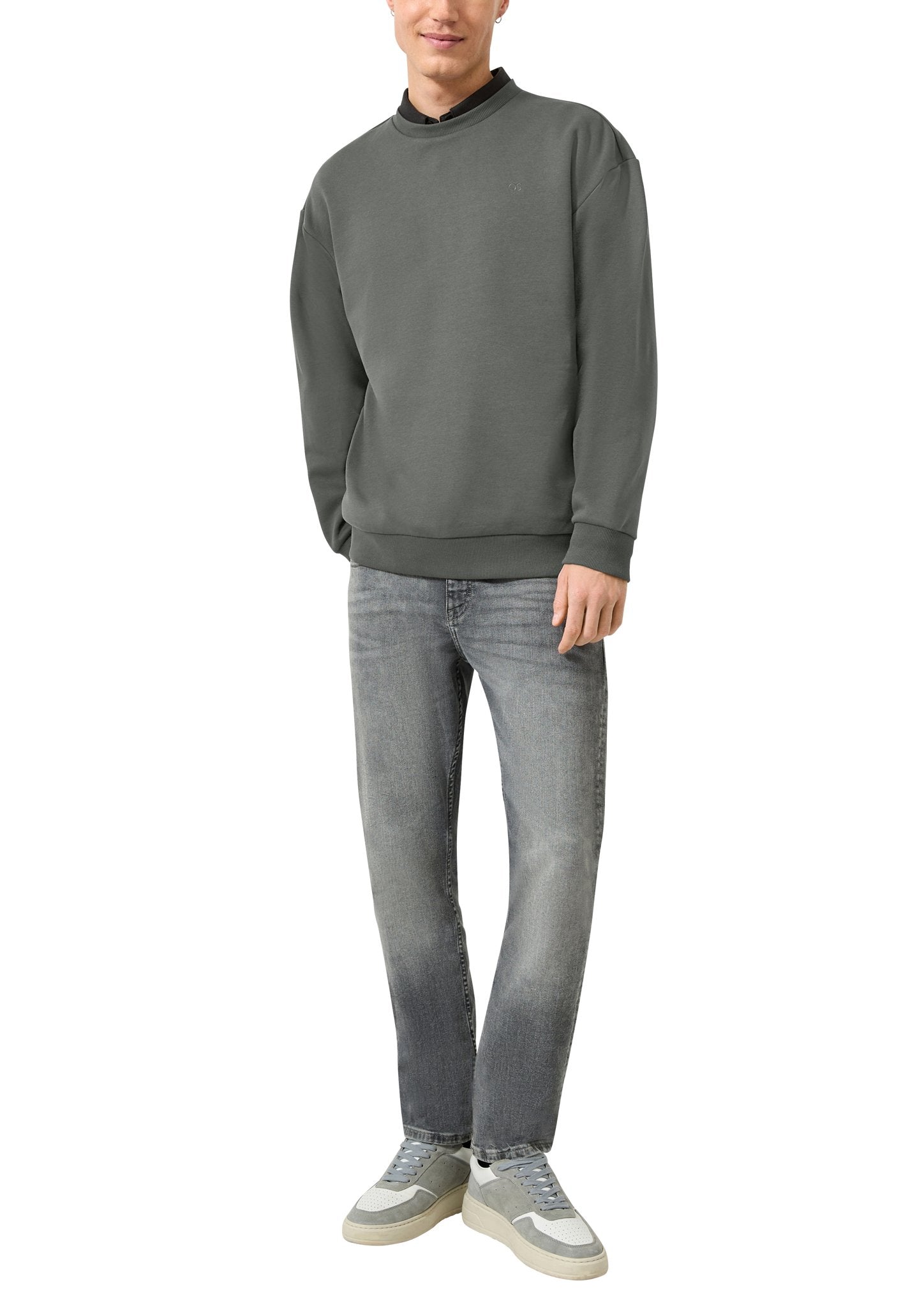 QS by S.Oliver Herren Sweatshirts L Grey/Black