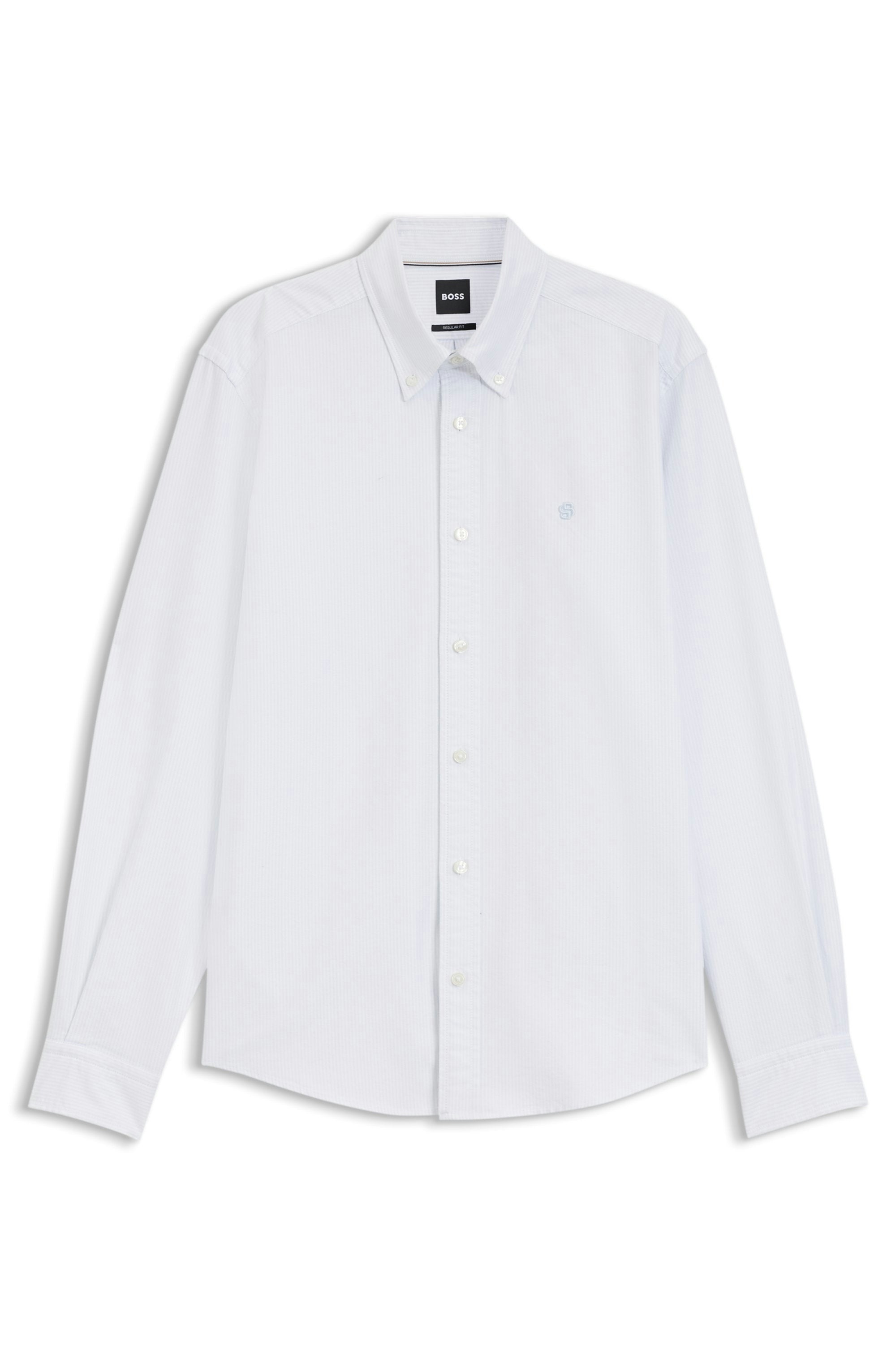 Boss Herren Hemden kurz Open Blue