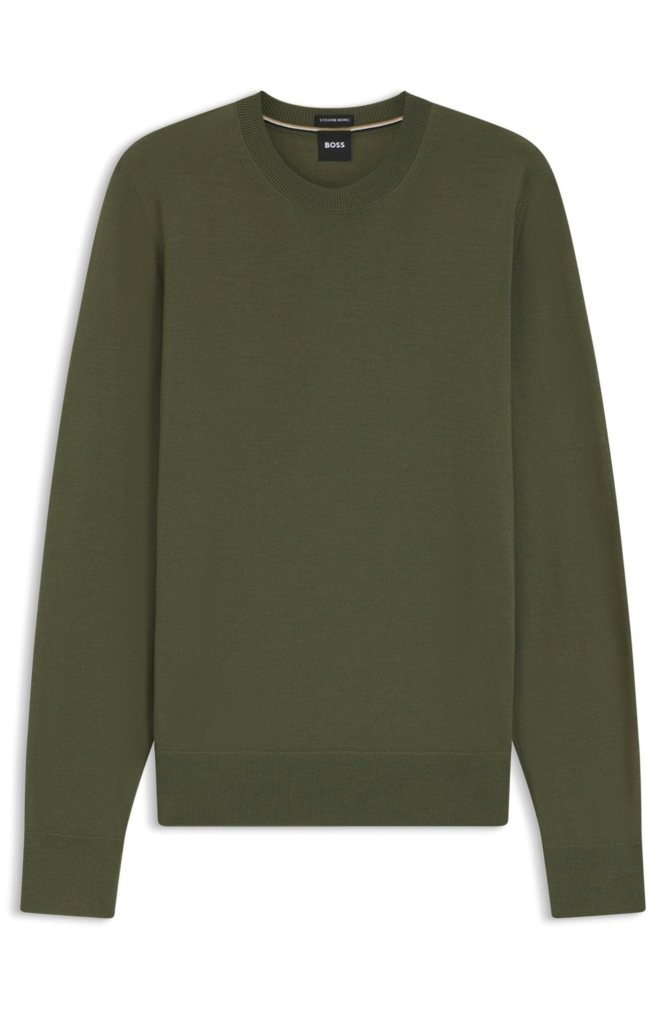 Boss Herren Pullover  Open Green