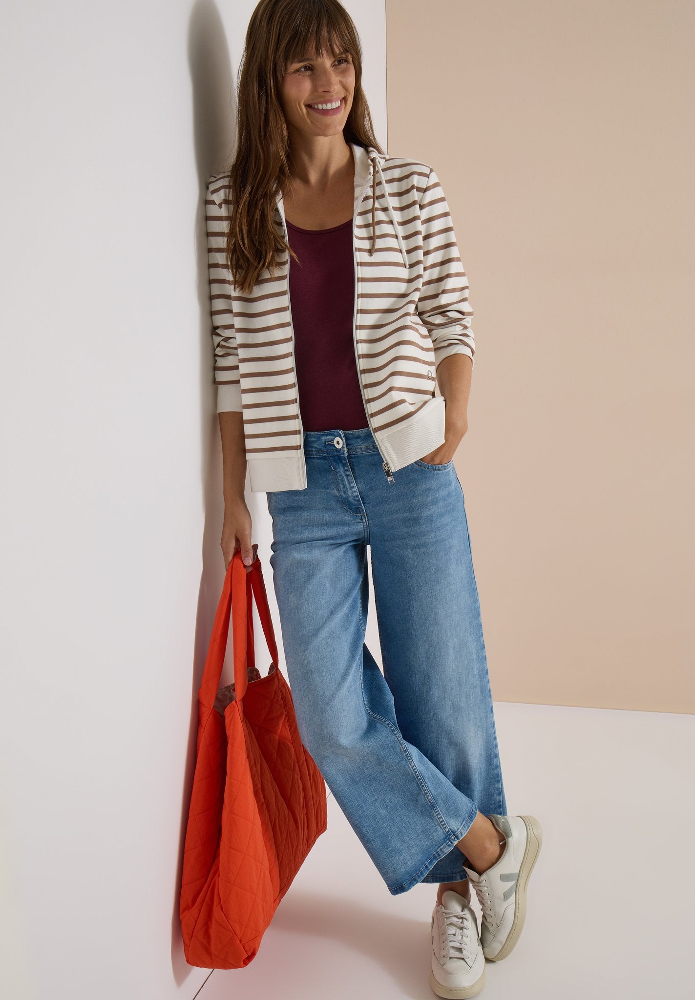 Cecil Damen T-Shirts Snow Clou