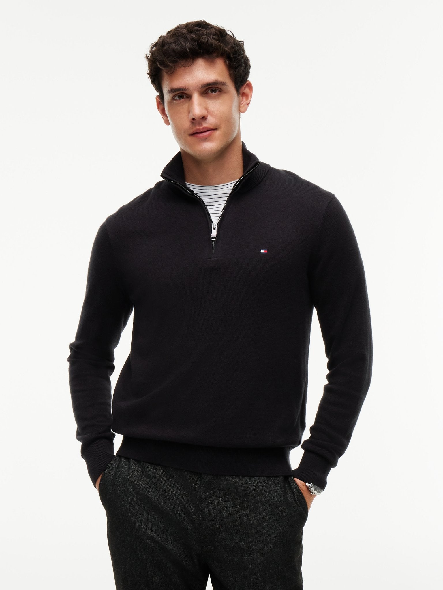 Tommy Hilfiger Herren Pullover Bds Black