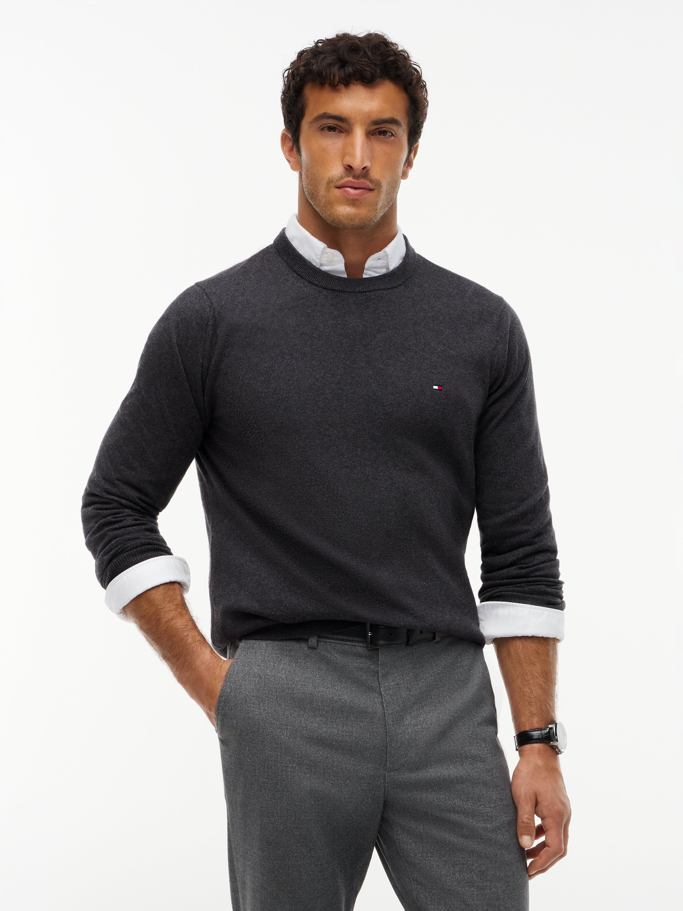 Tommy Hilfiger Herren Sweatshirts P Grey