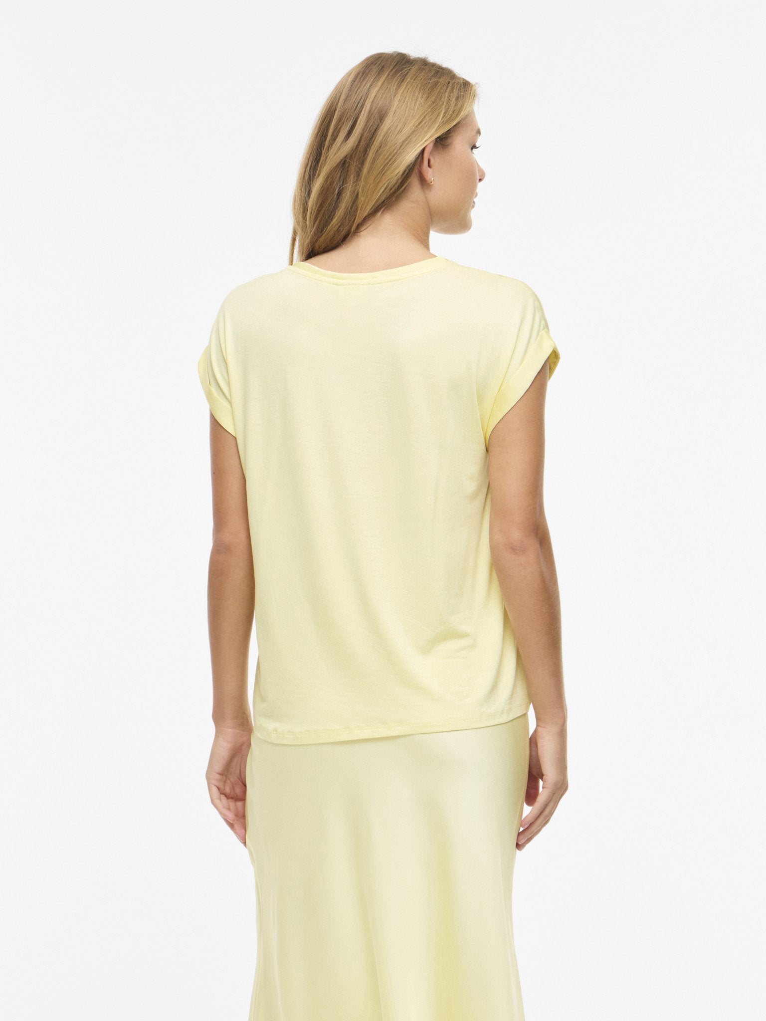 Vila Damen Tops Pastel Yellow