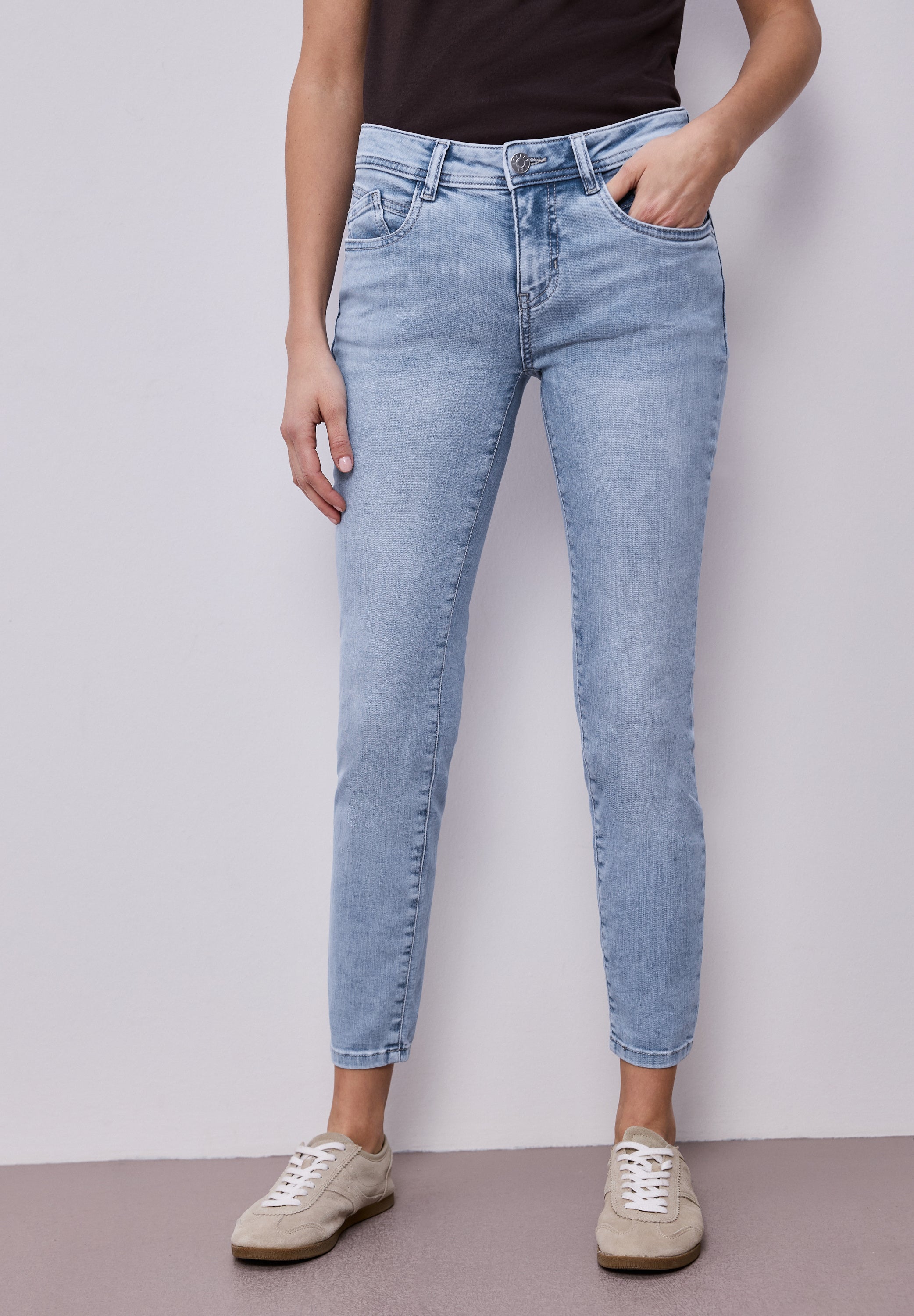 Street One Damen Hosen Light Blu