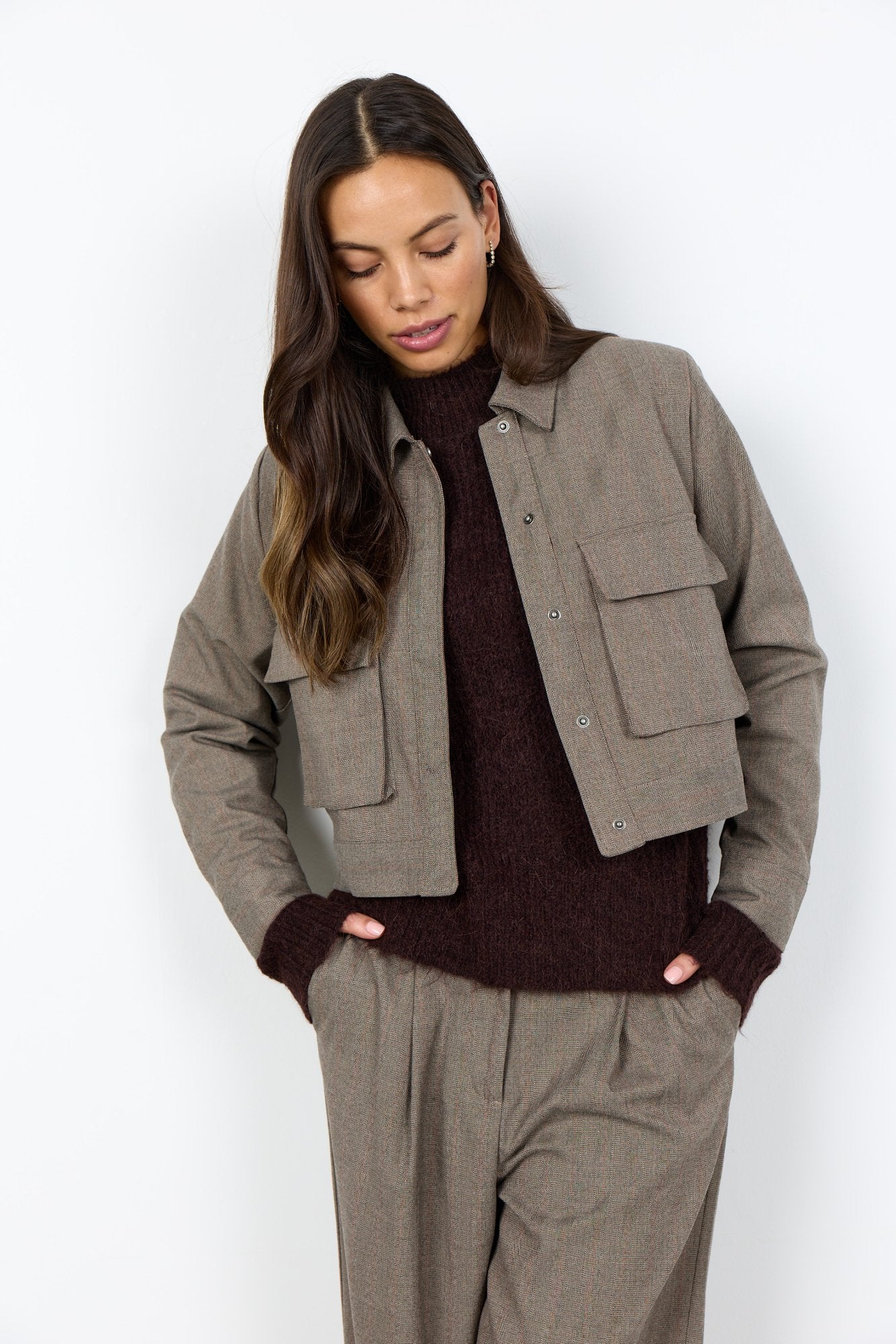 Soya Concept Damen Jacken Madder Brown Co