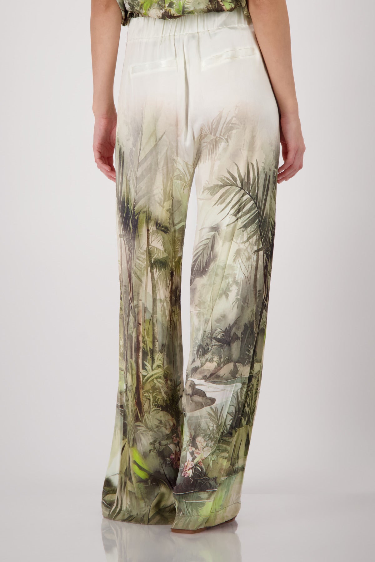 Monari Damen Hosen  Olive Gemus
