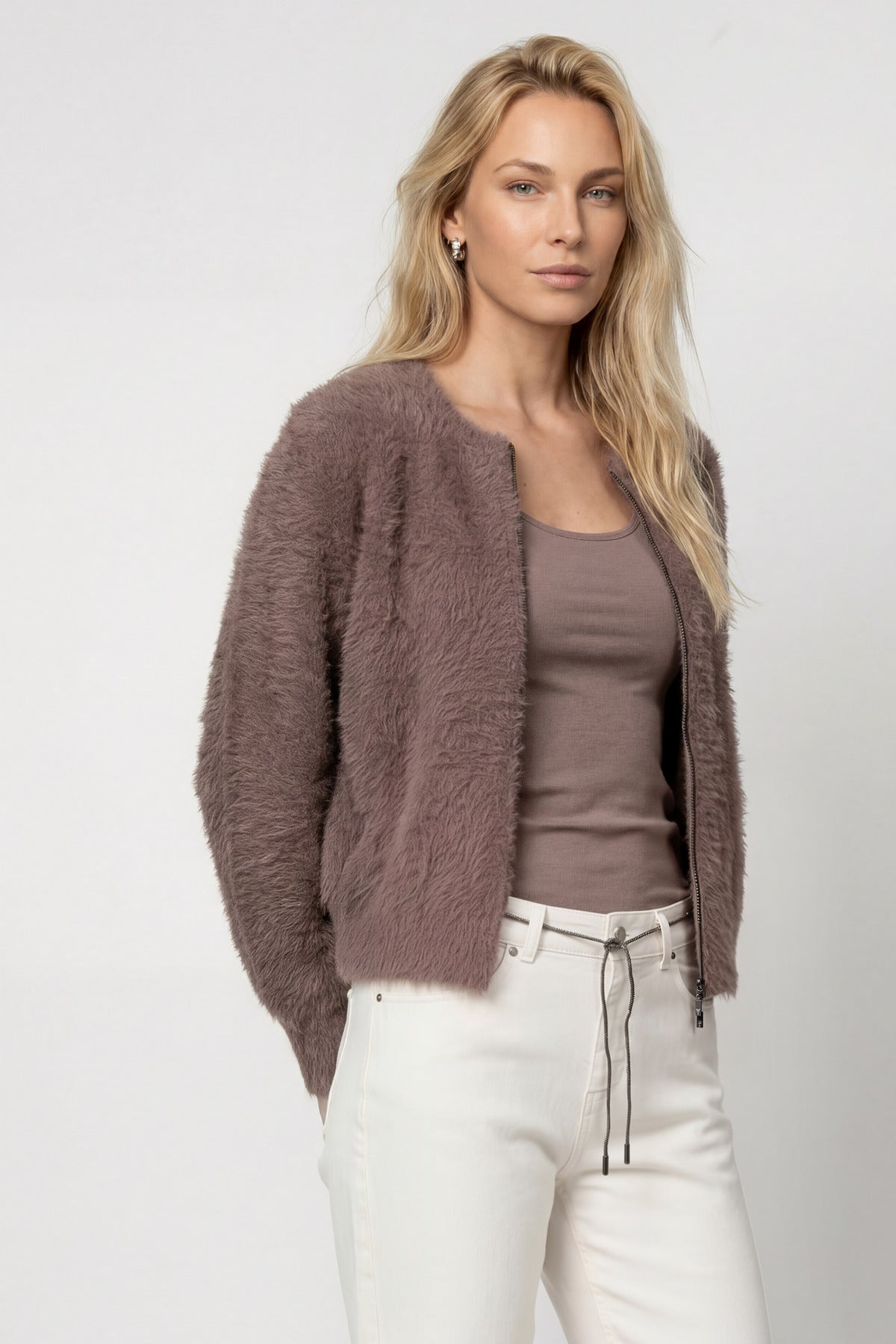 Monari Damen Strickjacken  Taupe