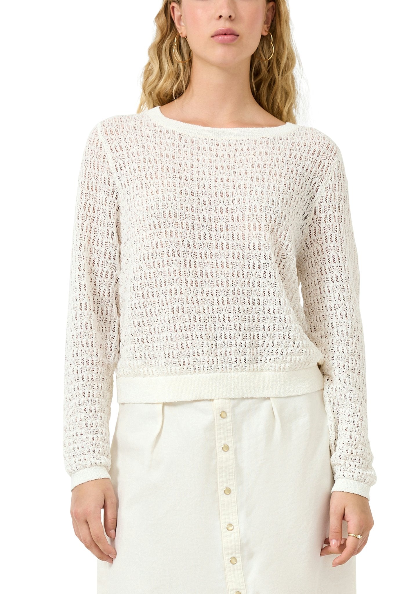 QS by S.Oliver Damen Pullover White