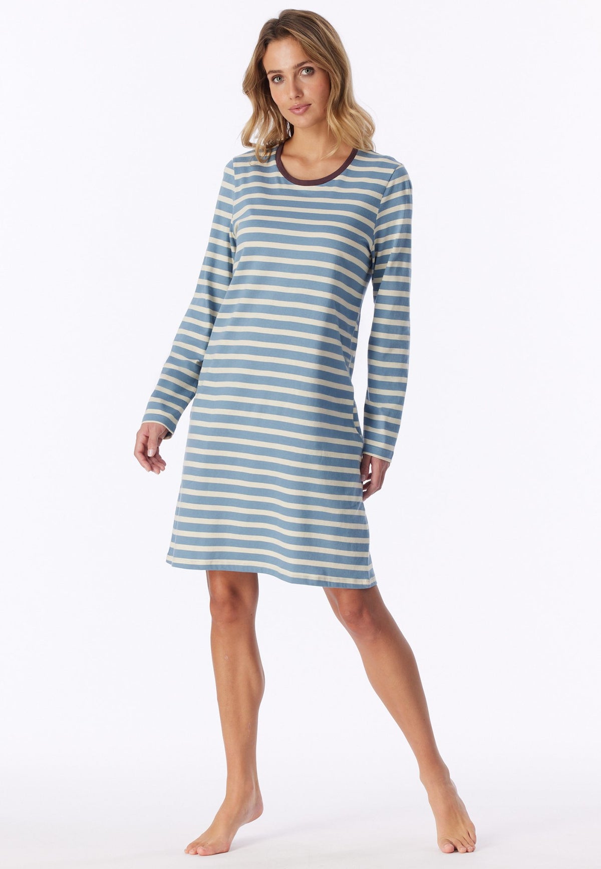 Schiesser Nachthemd Graublau