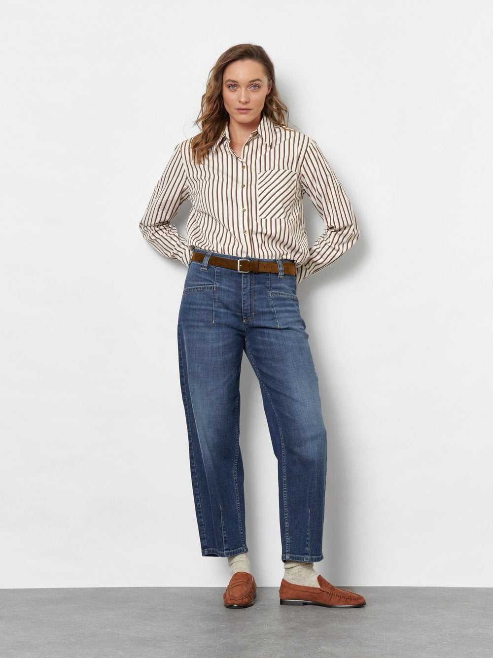 Toni Dress Damen Jeans Mid Blue Used