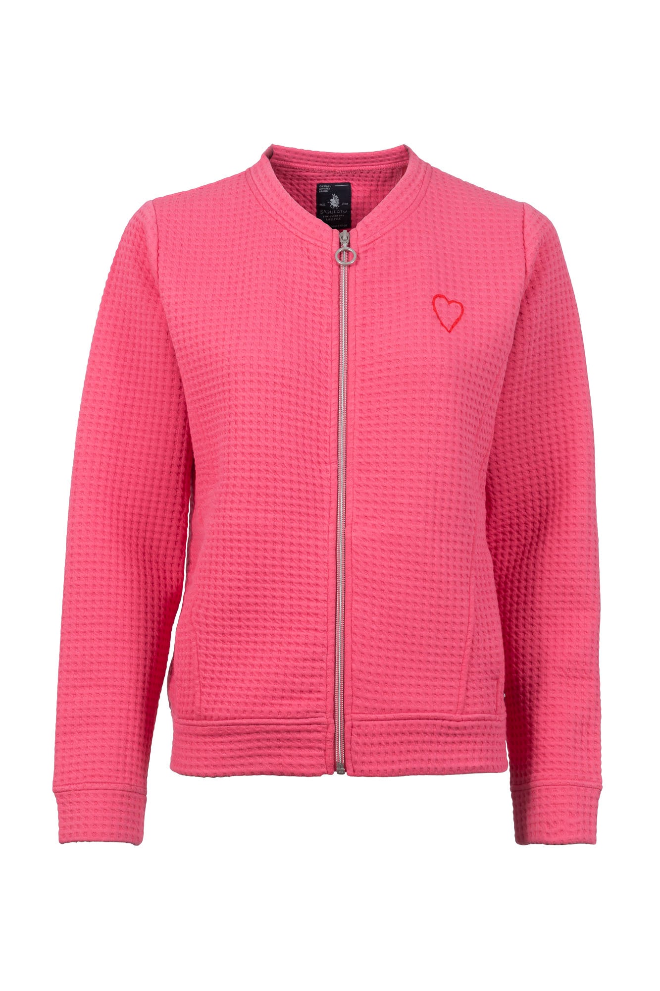 Soquesto Damen Sweatjacken Dunkelrosa