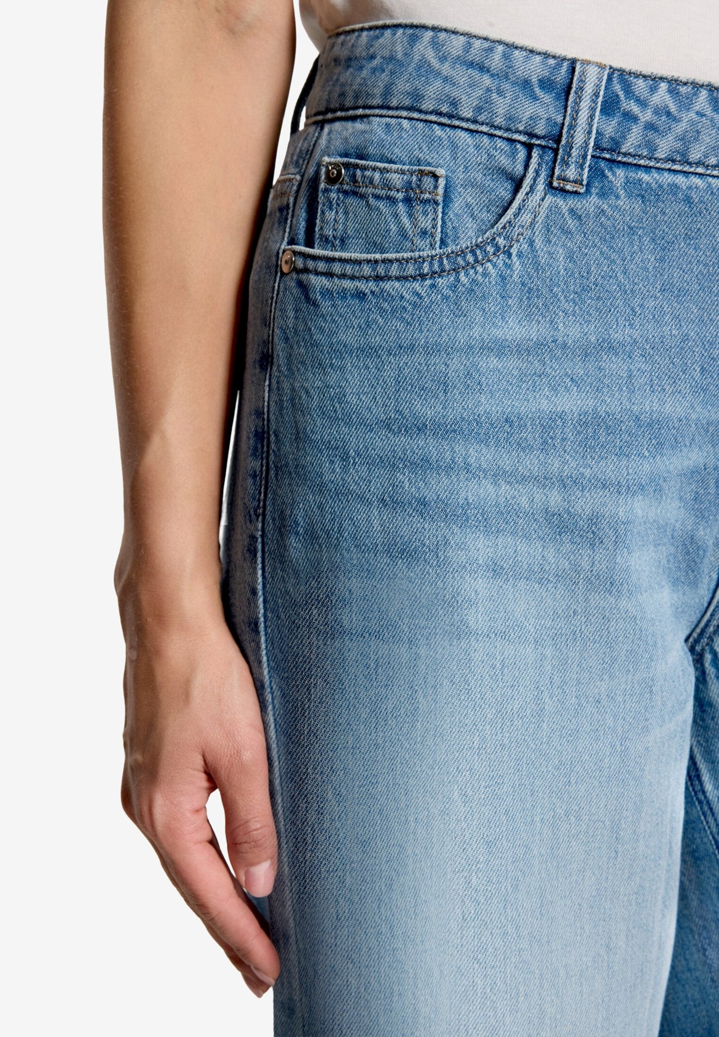 Zero Damen Jeans Middle Blue Den