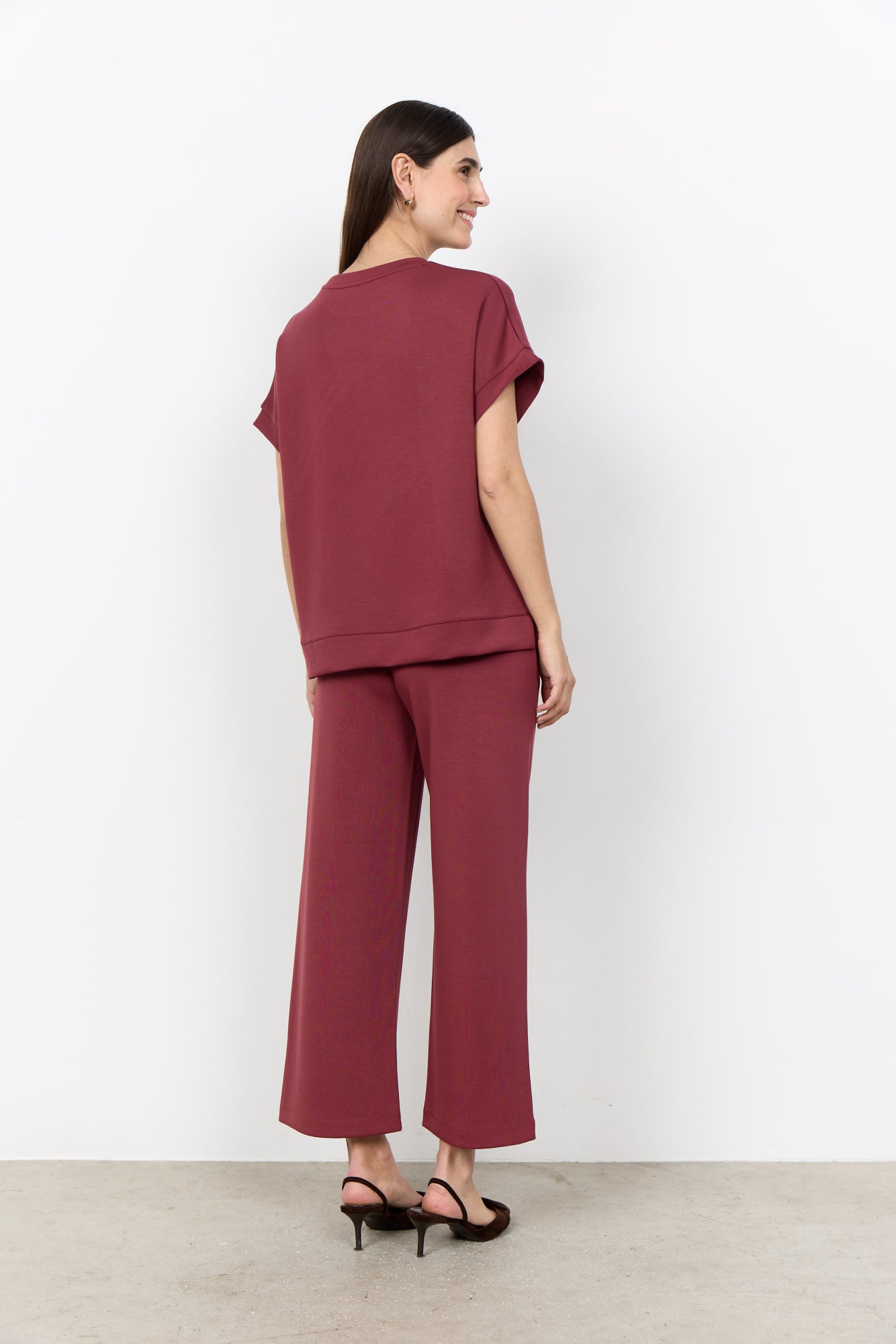 Soya Concept Damen Blusen kurz Oxblood Red