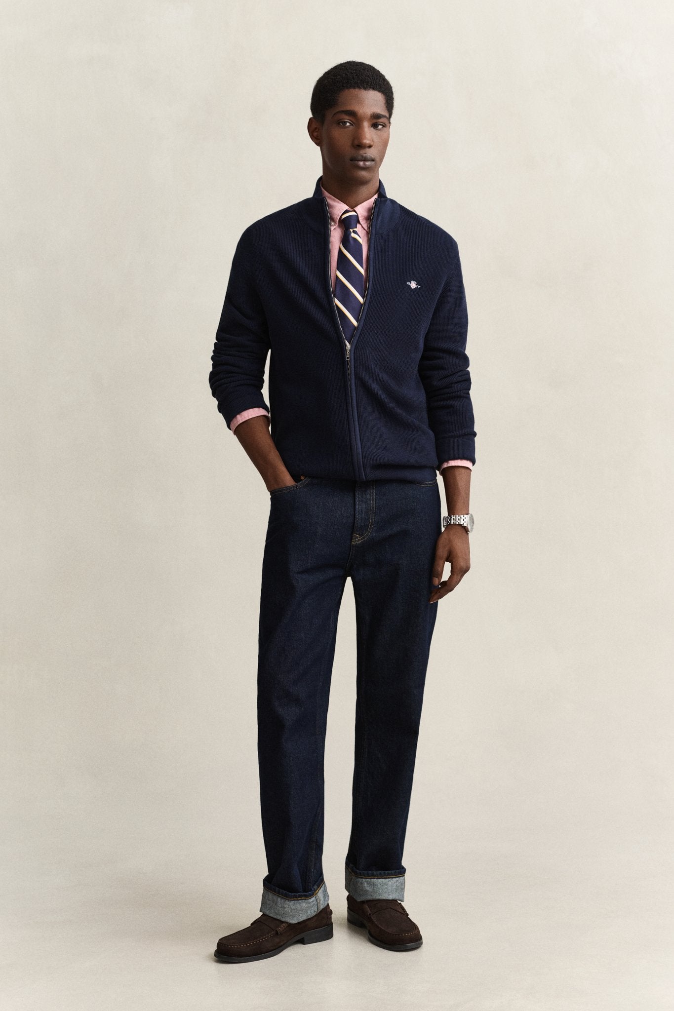 Gant Herren Strickjacken Evening Blu