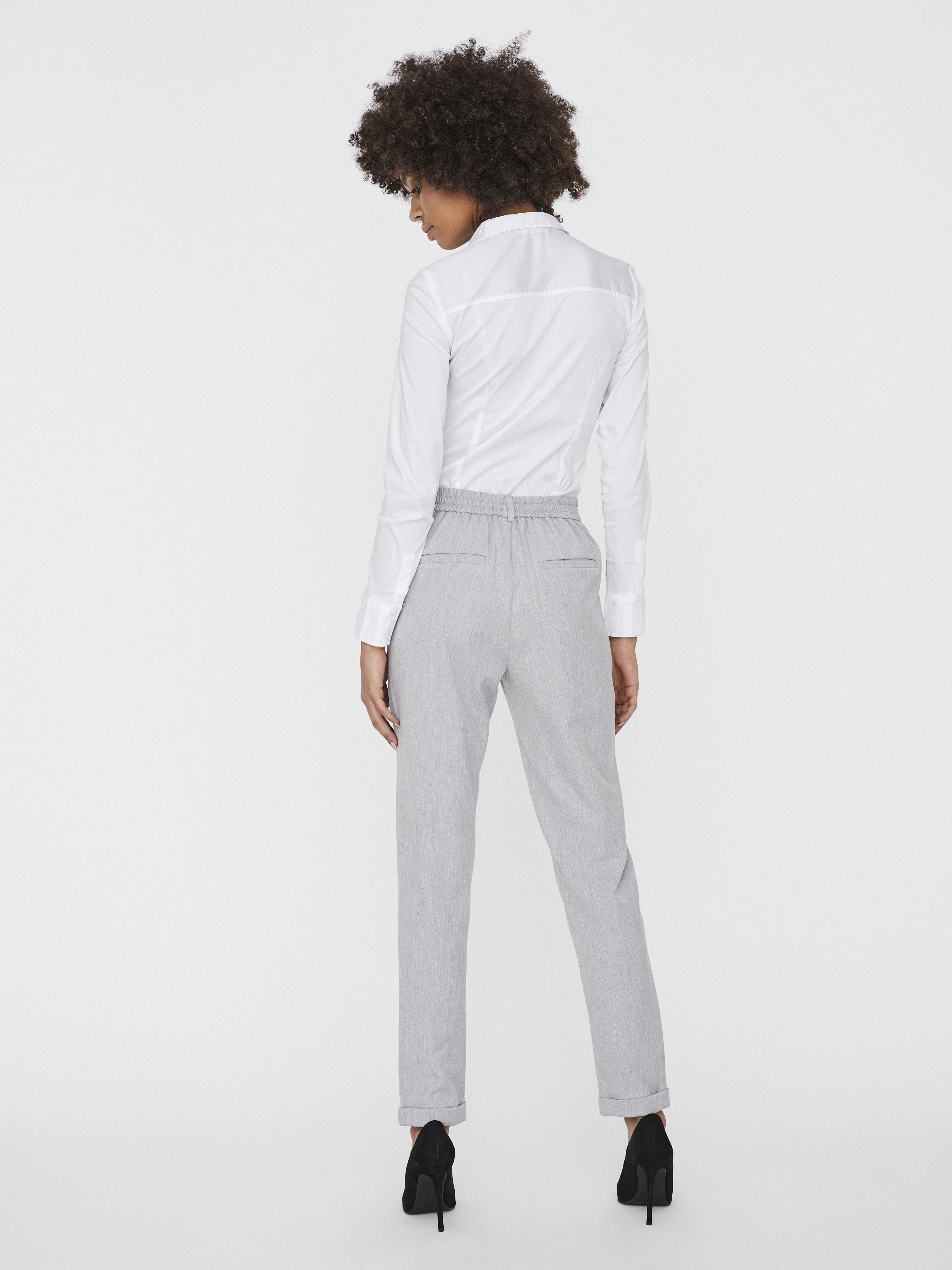 Vero Moda Damen Hosen Light Grey Mela