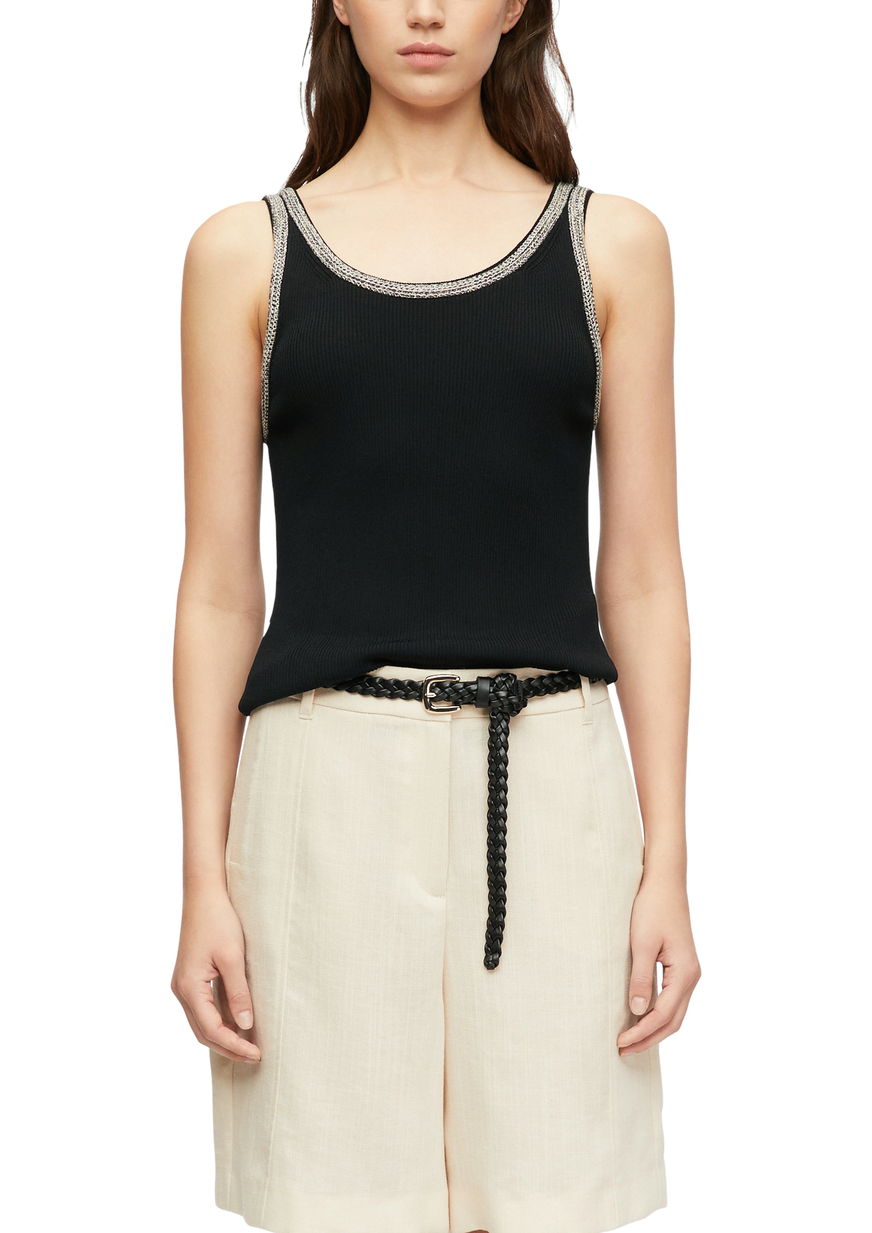 Comma Damen Pullover Grey/Black