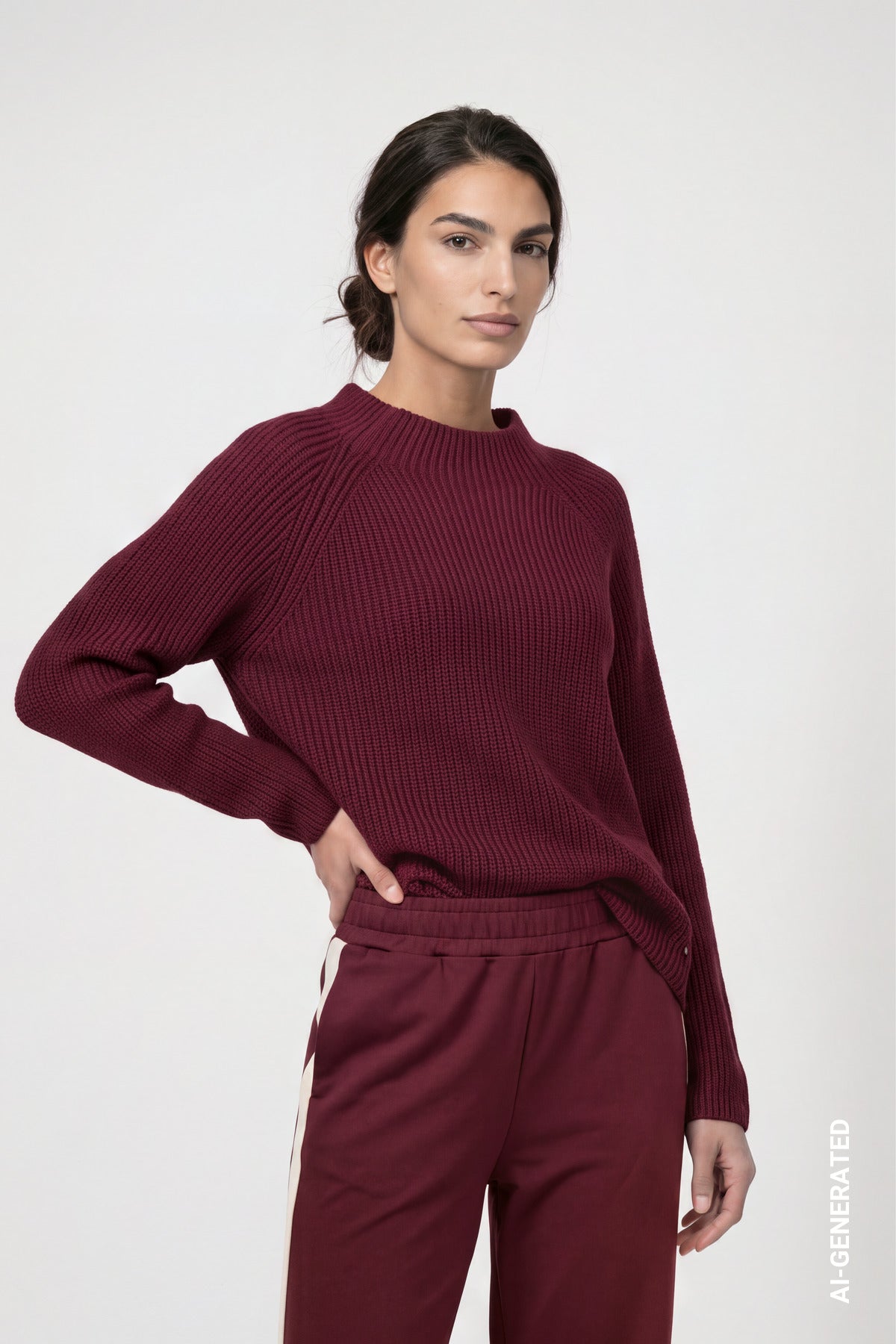 Monari Damen Pullover Dark Bordea