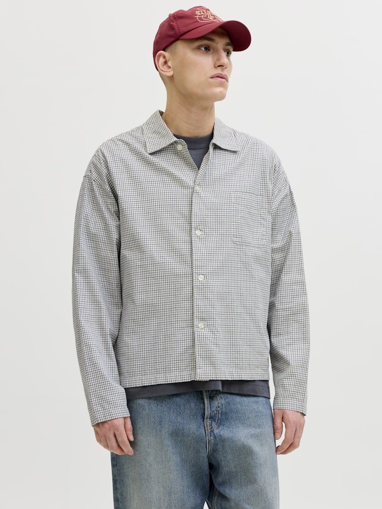 Jack & Jones Herren Hemden lang Odyssey Gray/Ch