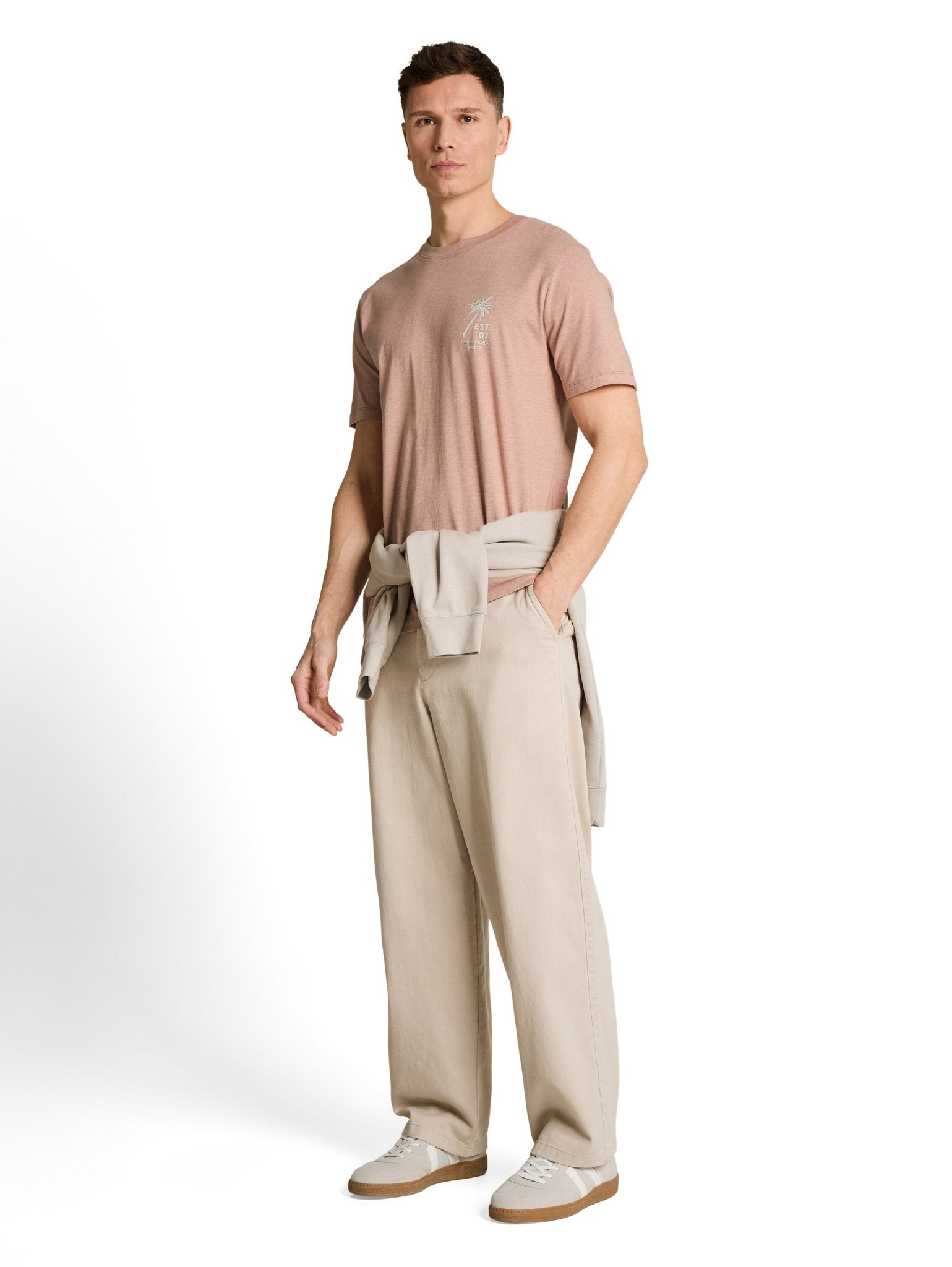 Tom Tailor denim Herren T-Shirts kurz Faded Copper Or