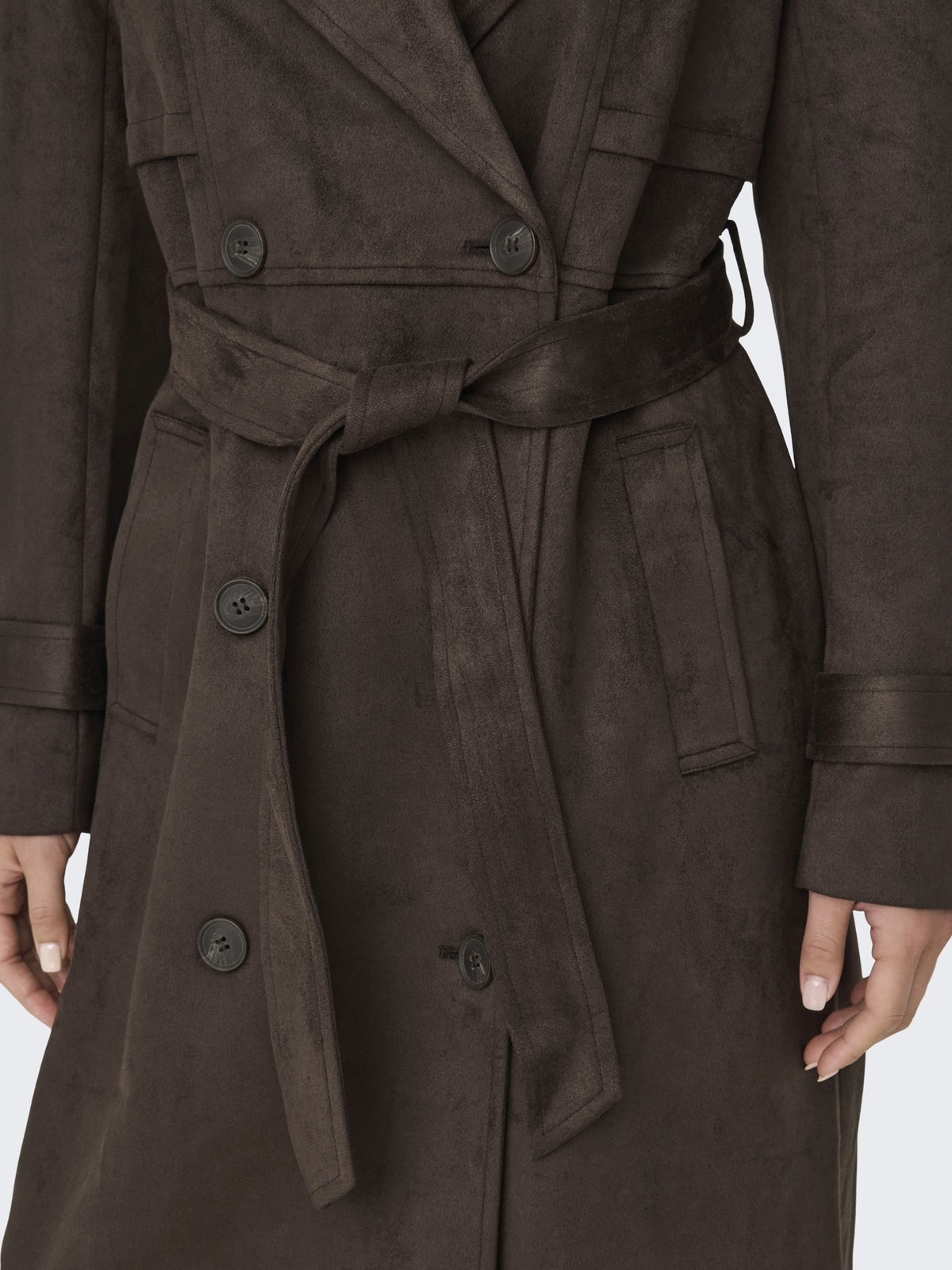 Only Damen Mantel Chocolate Brown