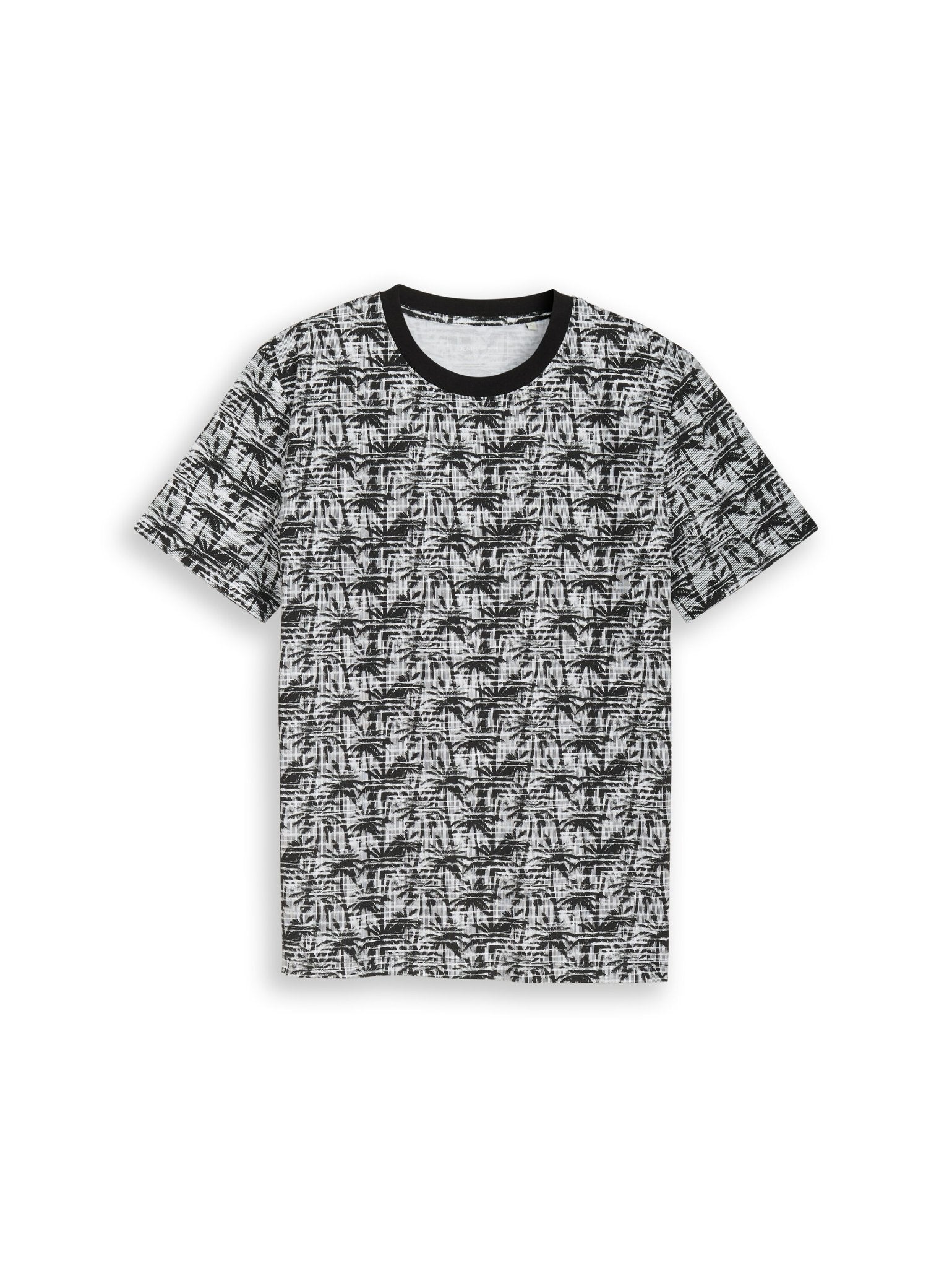 Tom Tailor denim Herren T-Shirts kurz Black White Str