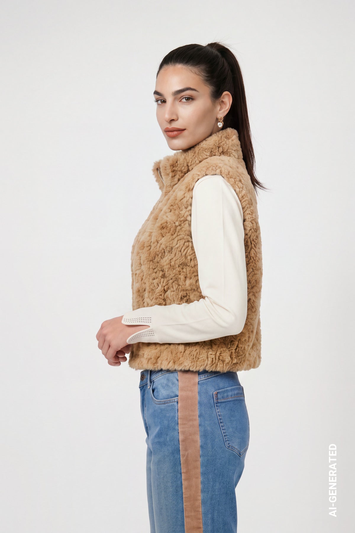 Monari Damen Outdoorwesten Brown Sugar