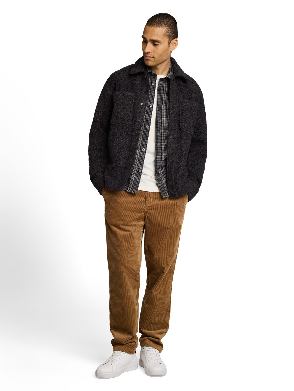 Tom Tailor denim Herren Hemden lang Coal Grey