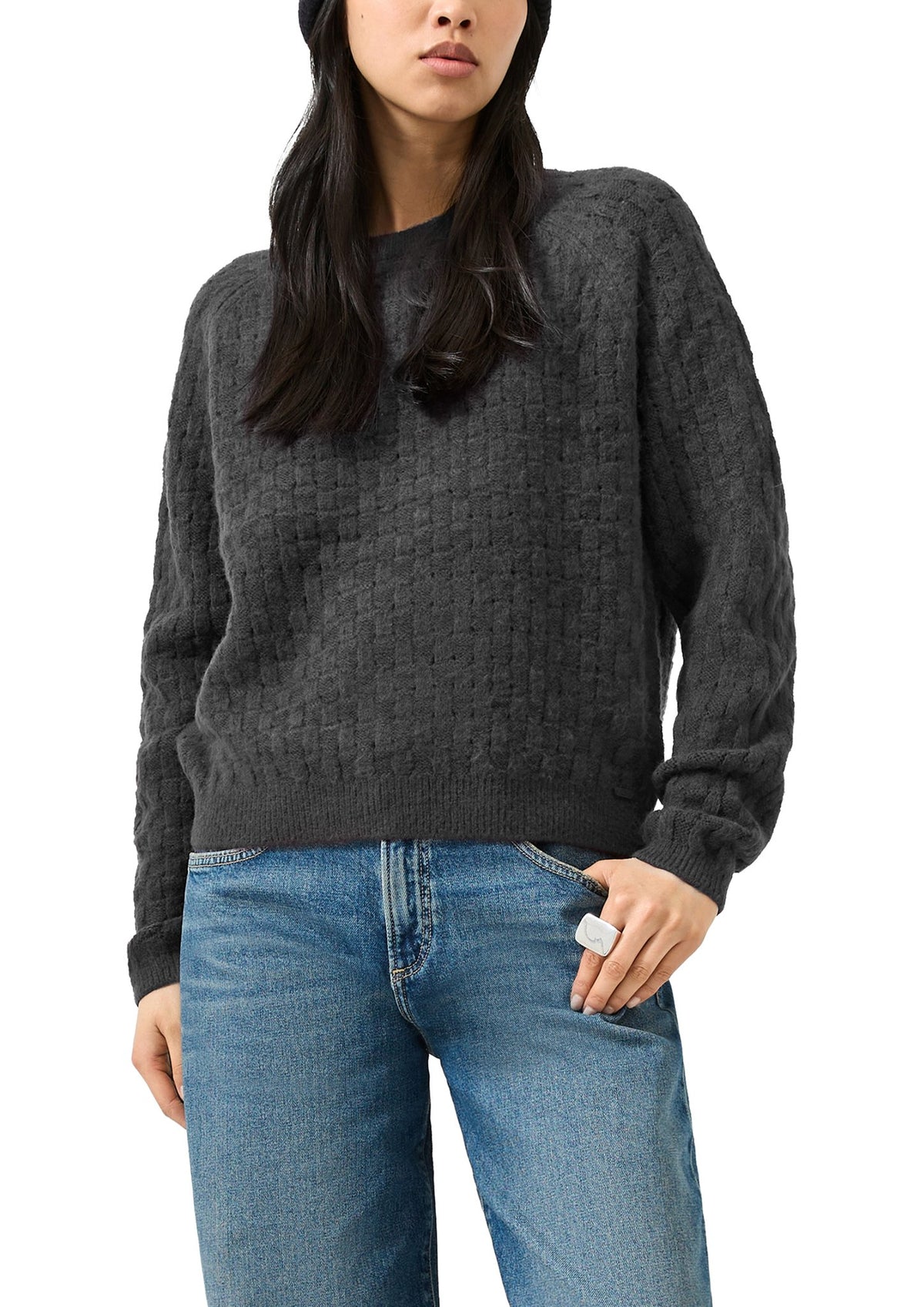 QS by S.Oliver Damen Pullover W Grey/Black