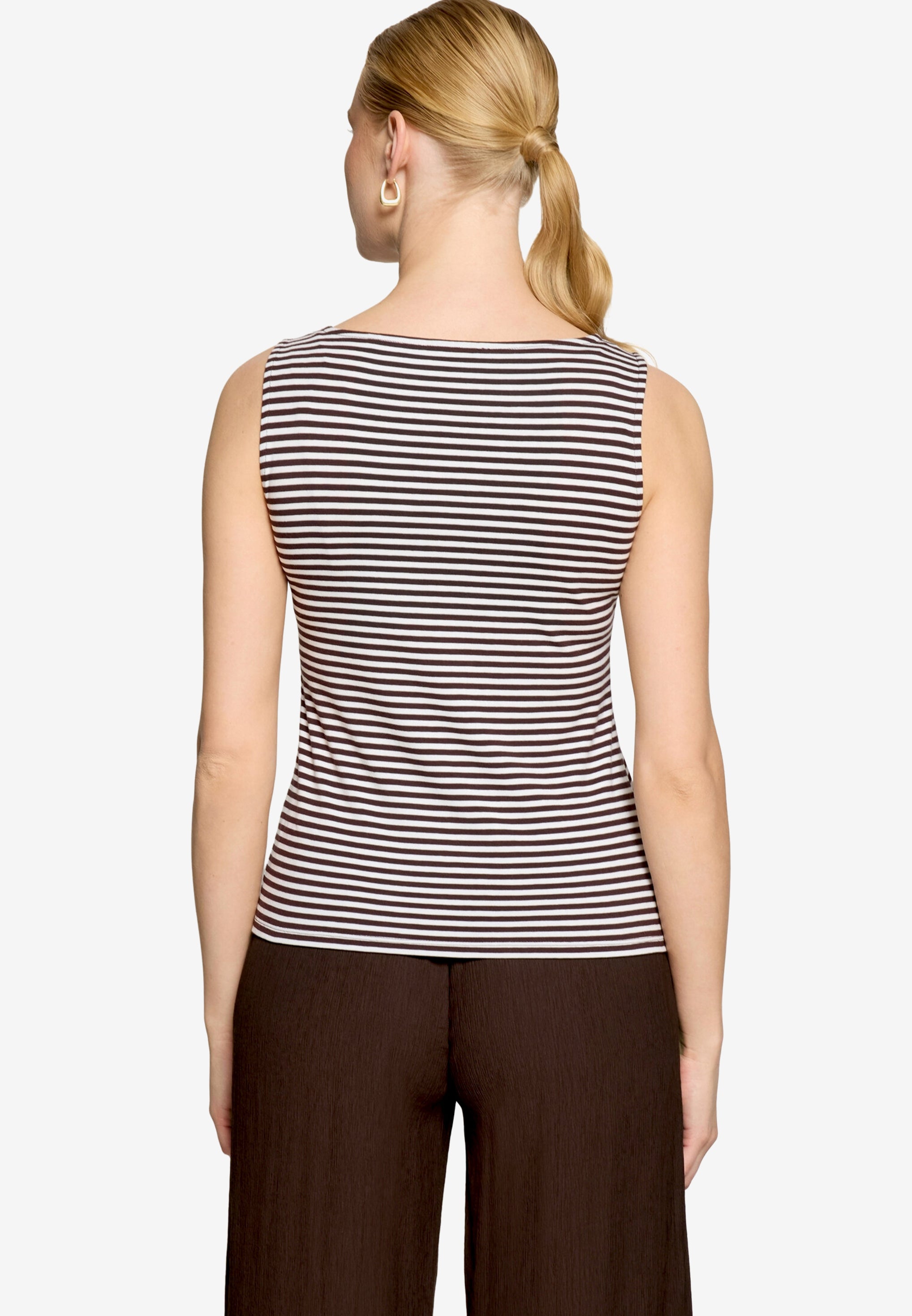 Zero Damen Blusen Brown/White