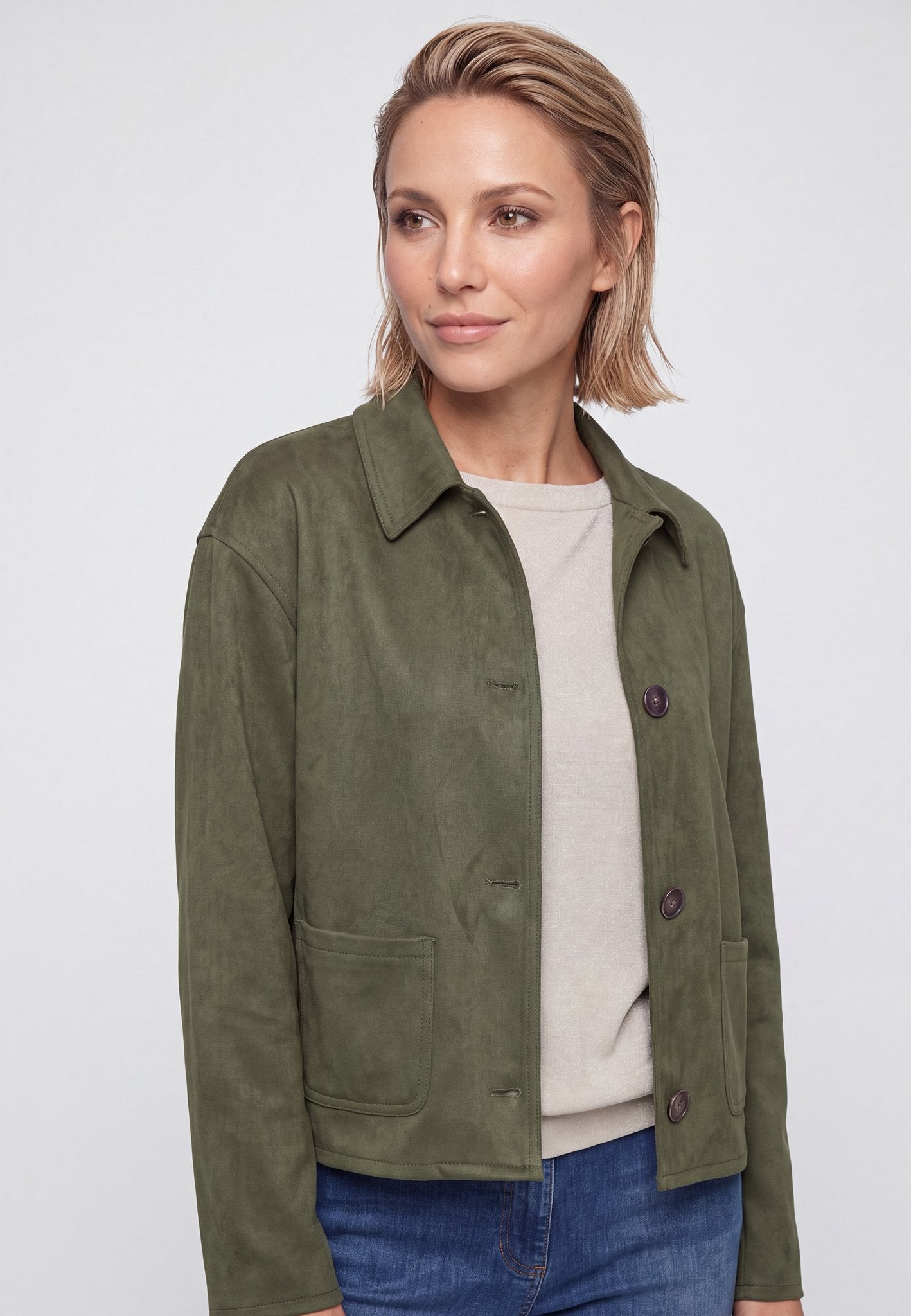 Olsen Damen Jacken  Olive Gre