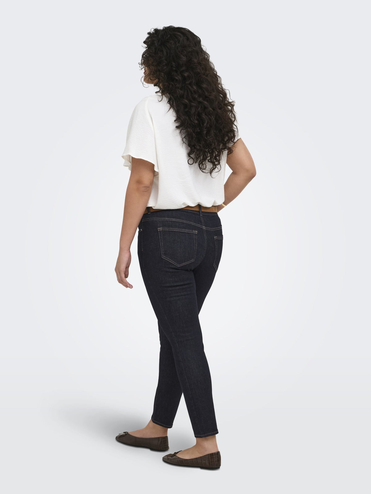 Only Carmakoma Damen Jeans Dark Blue Denim