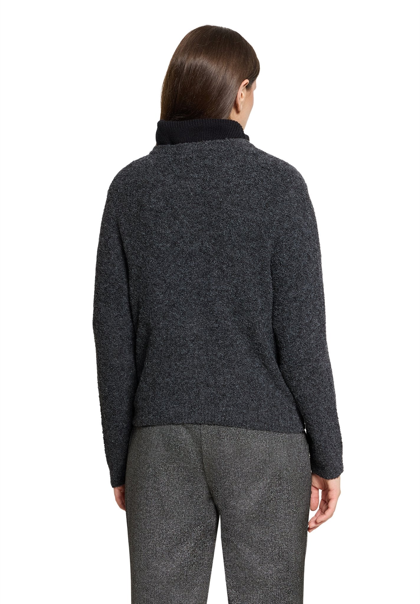 Betty & Co Damen Strickjacken Dark Grey Melan