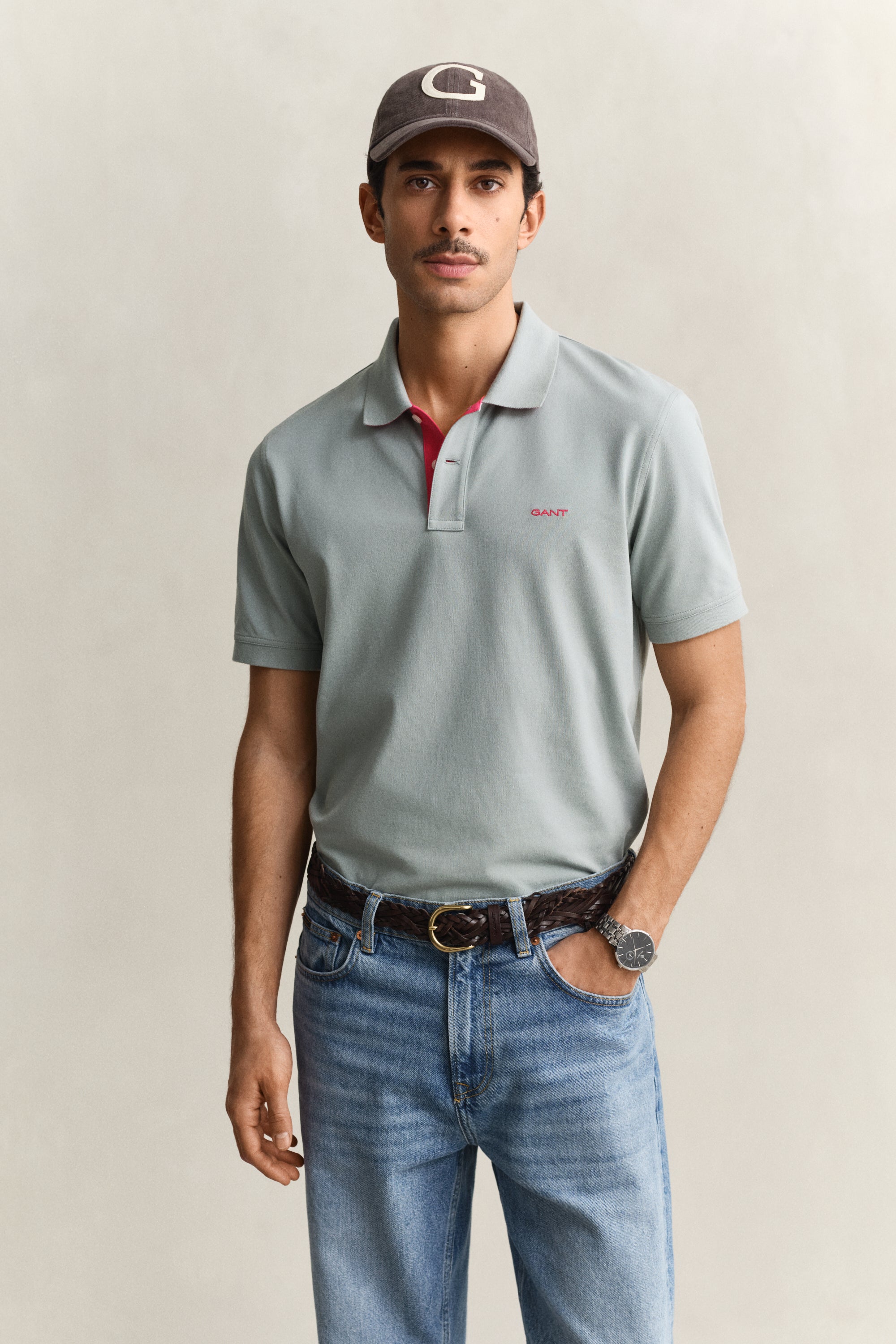 Gant Herren Polo-Shirts  Ceramic Grey