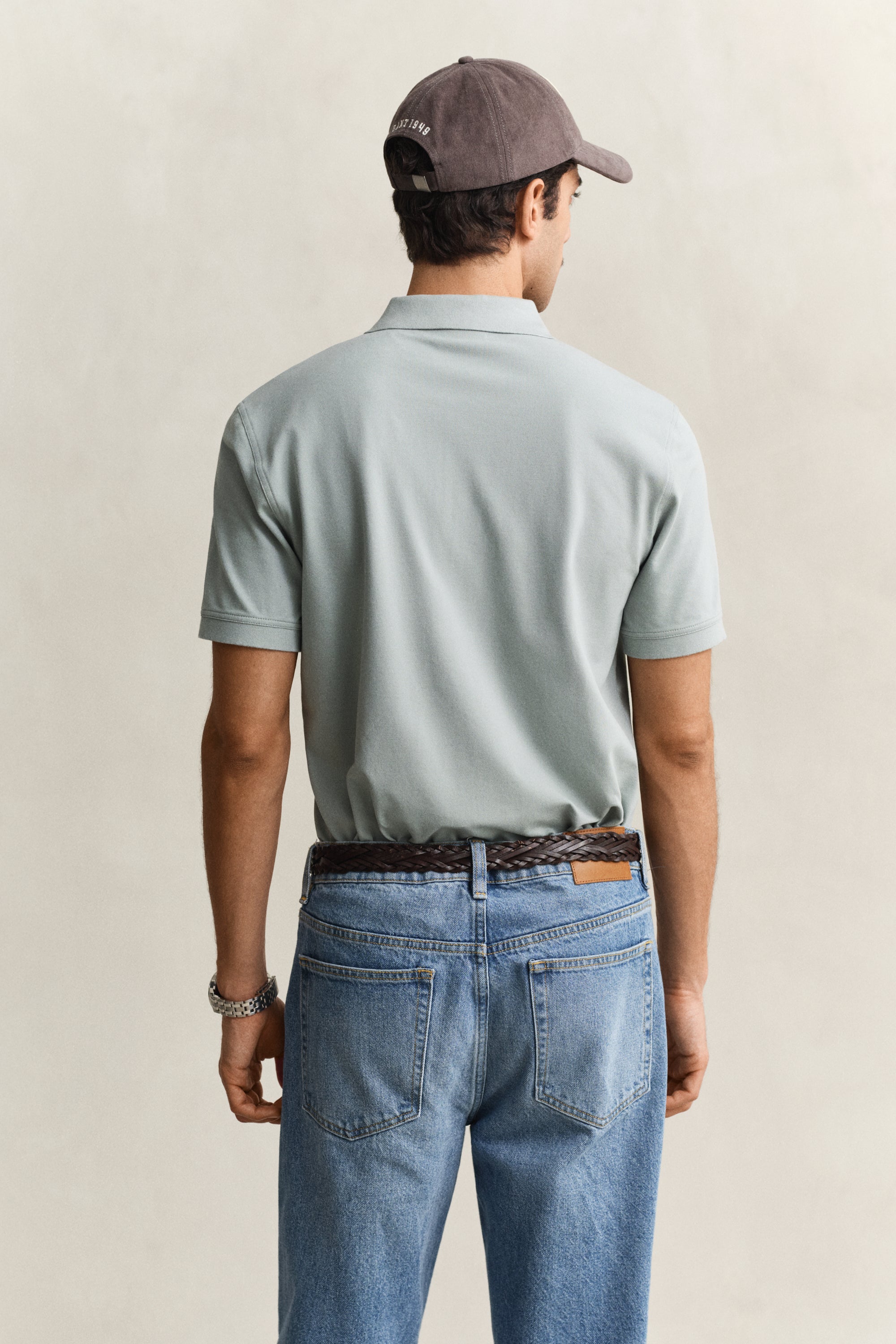 Gant Herren Polo-Shirts Ceramic Grey