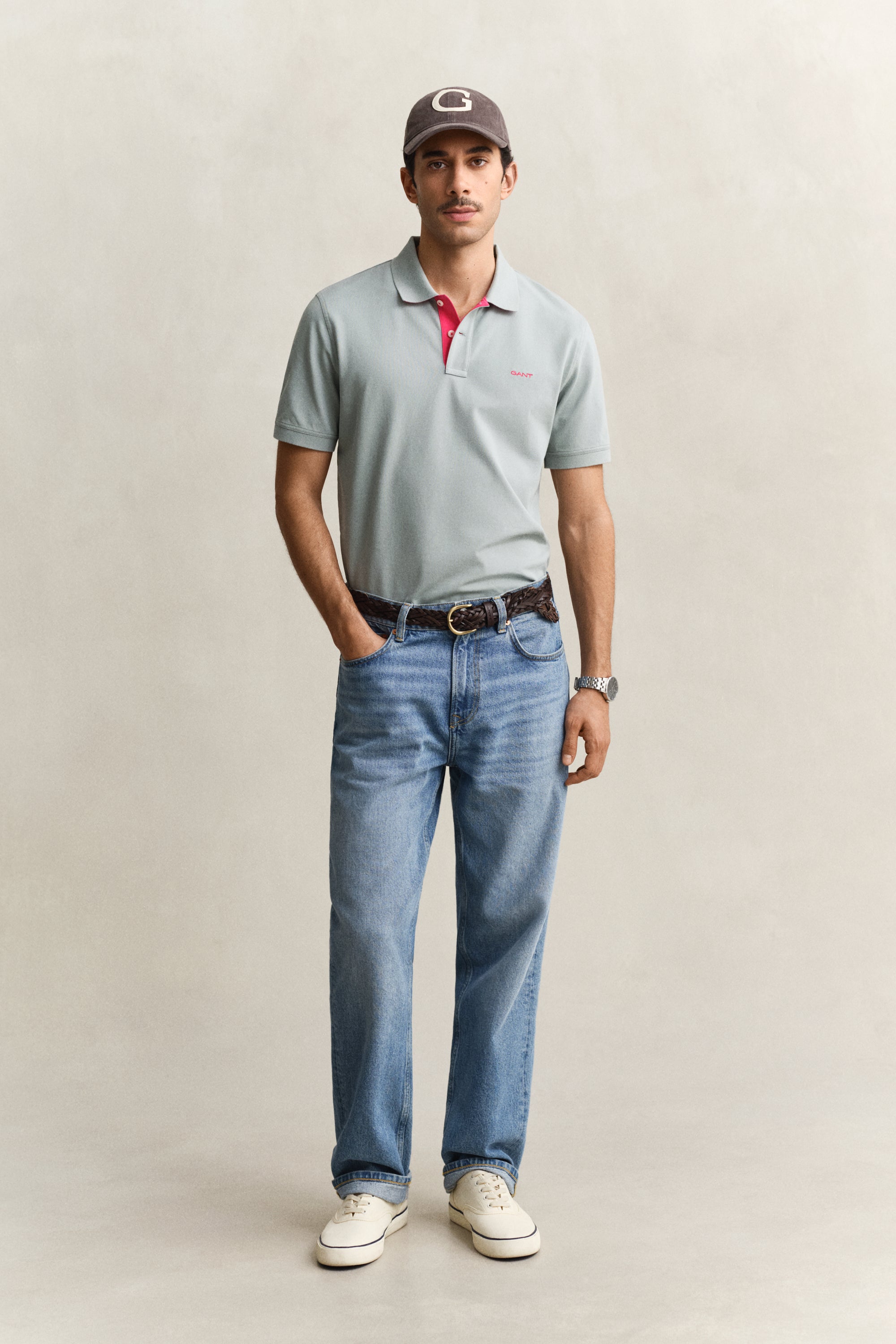 Gant Herren Polo-Shirts  Ceramic Grey