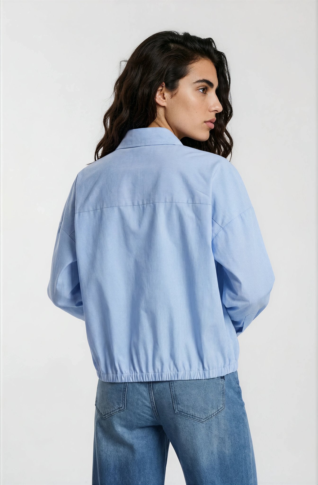 Milano Damen Blusen Light Blue Prin