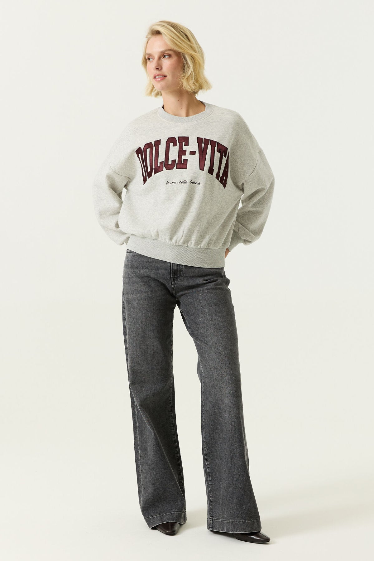 Garcia Damen Sweatshirts Cream Melee