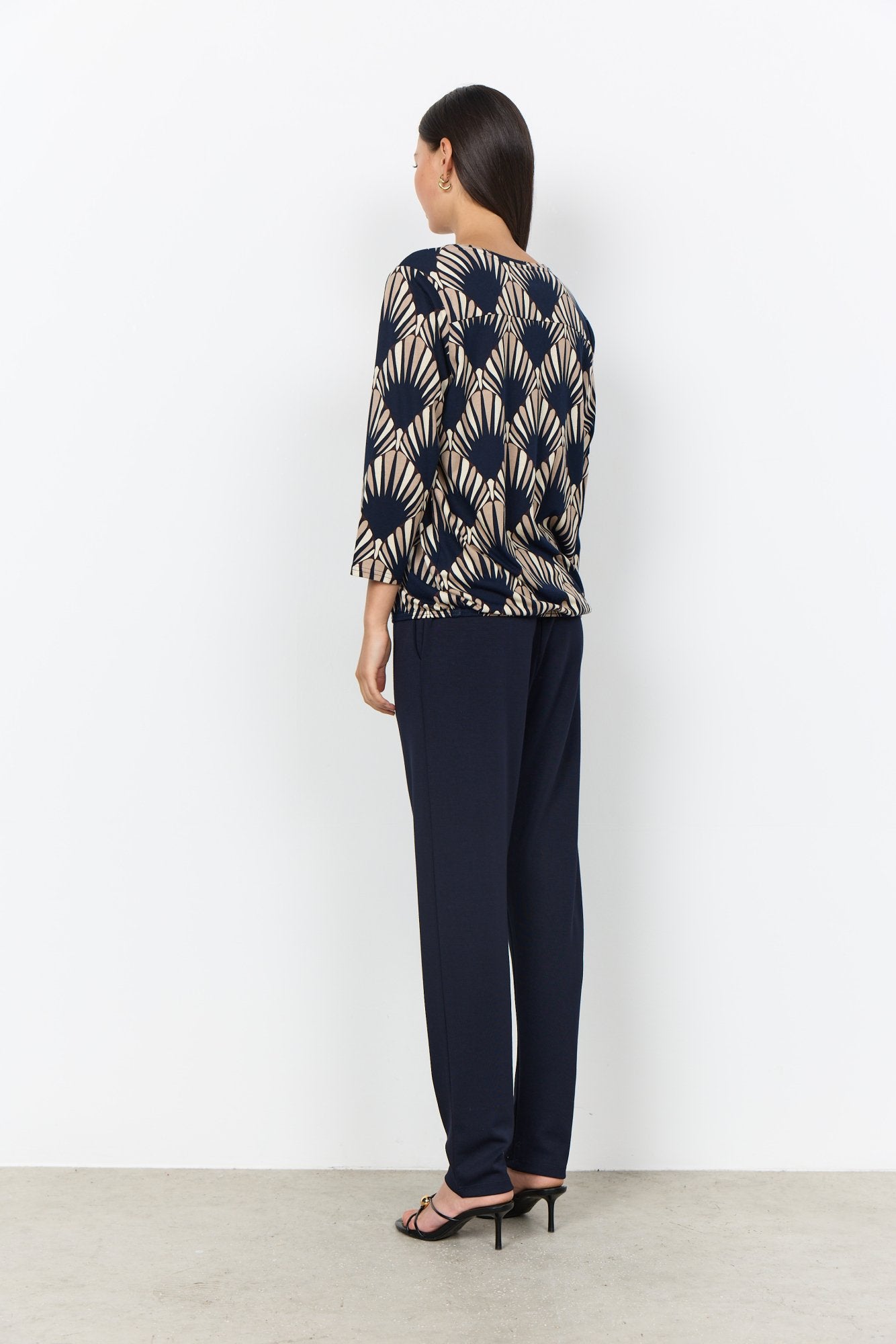 Soya Concept Damen Blusen kurz Navy Combi