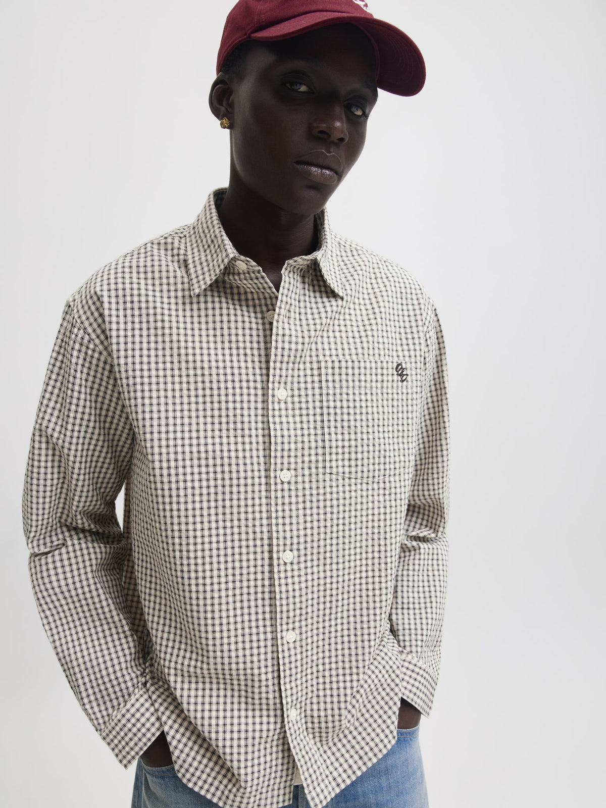 Jack & Jones Herren Hemden lang Cloud Dancer/Ch