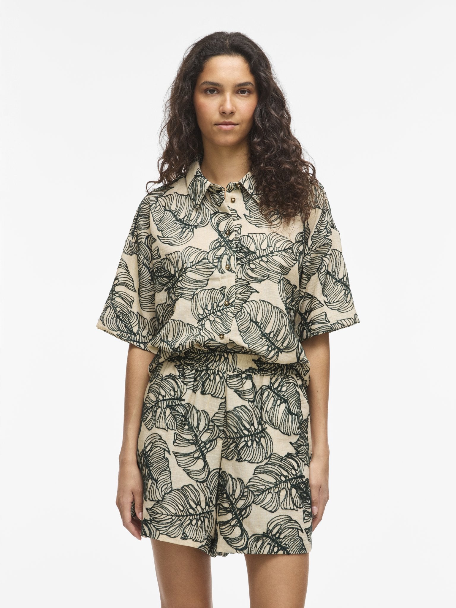 Vila Damen Blusen Birch/Atlantic