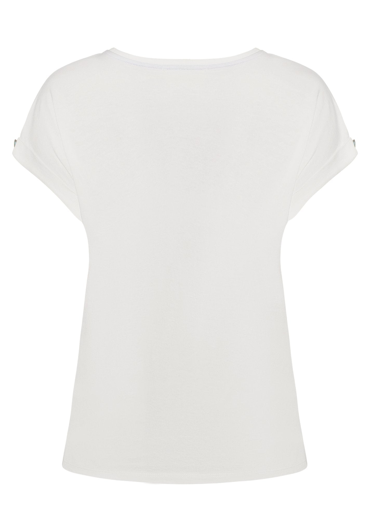 Cartoon Damen T-Shirts Patch Cream/Blu