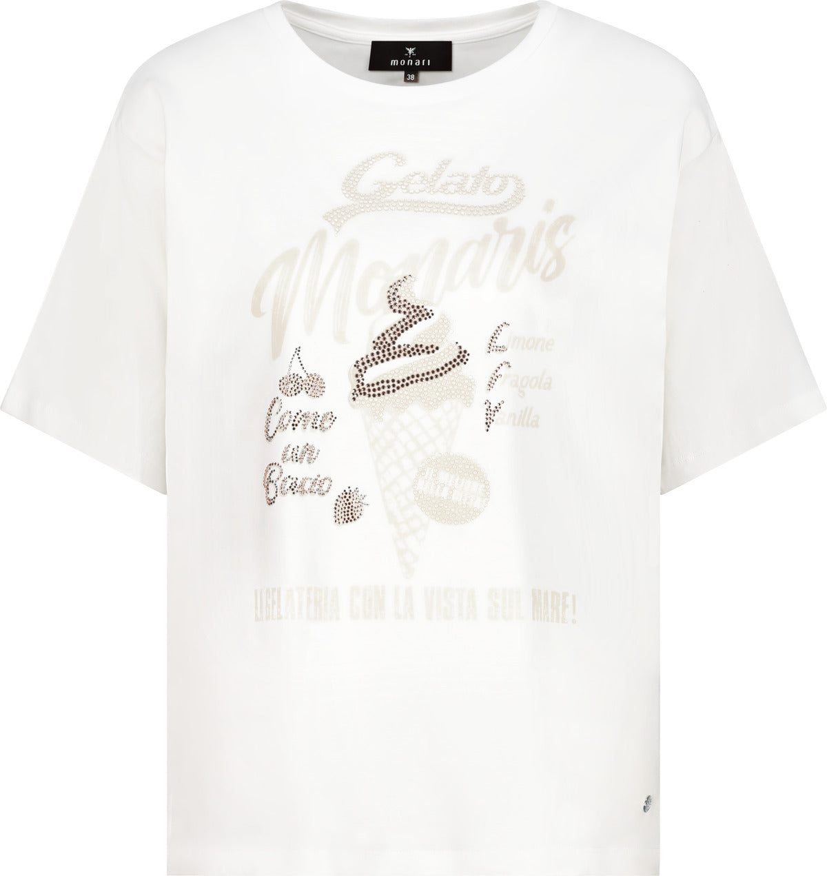 Monari Damen T-Shirts  Cream