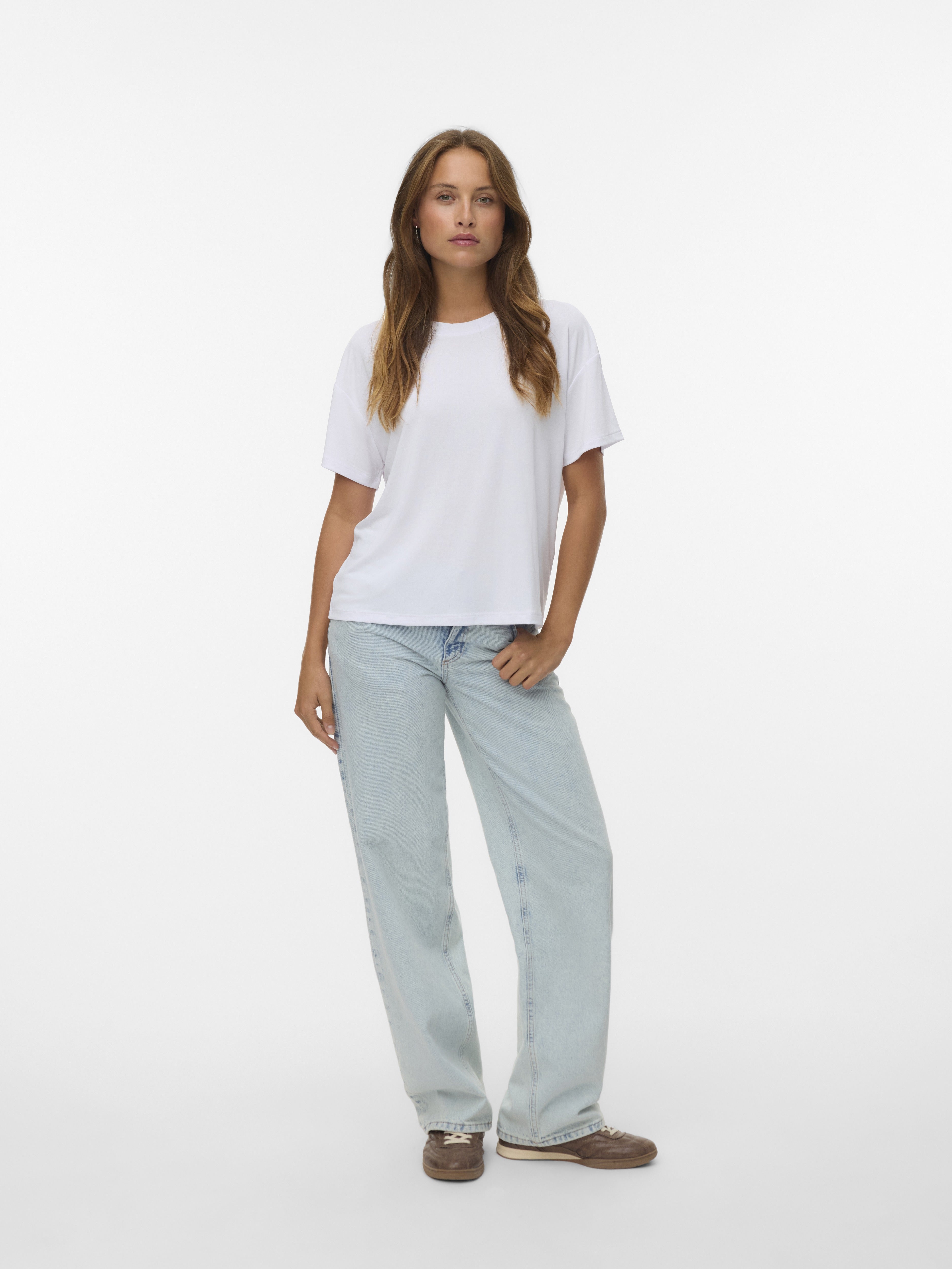 Vero Moda Damen T-Shirts Bright White