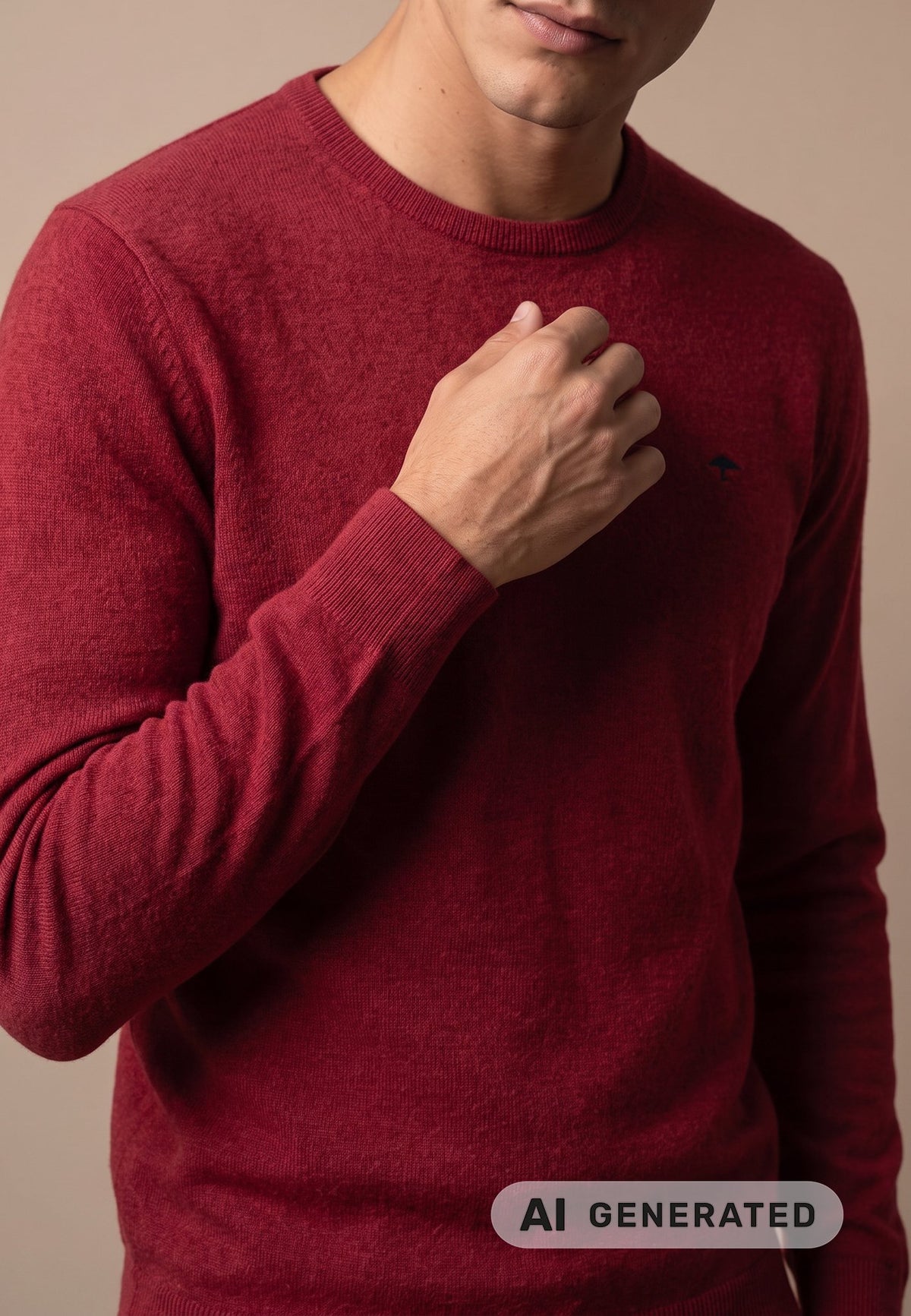 Fynch-Hatton Herren Pullover Brick