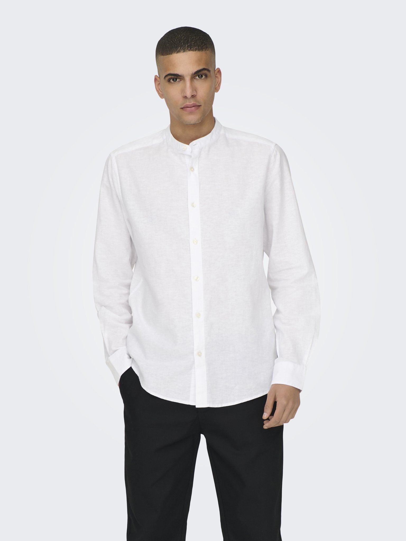 Only & Sons Herren Hemden lang White