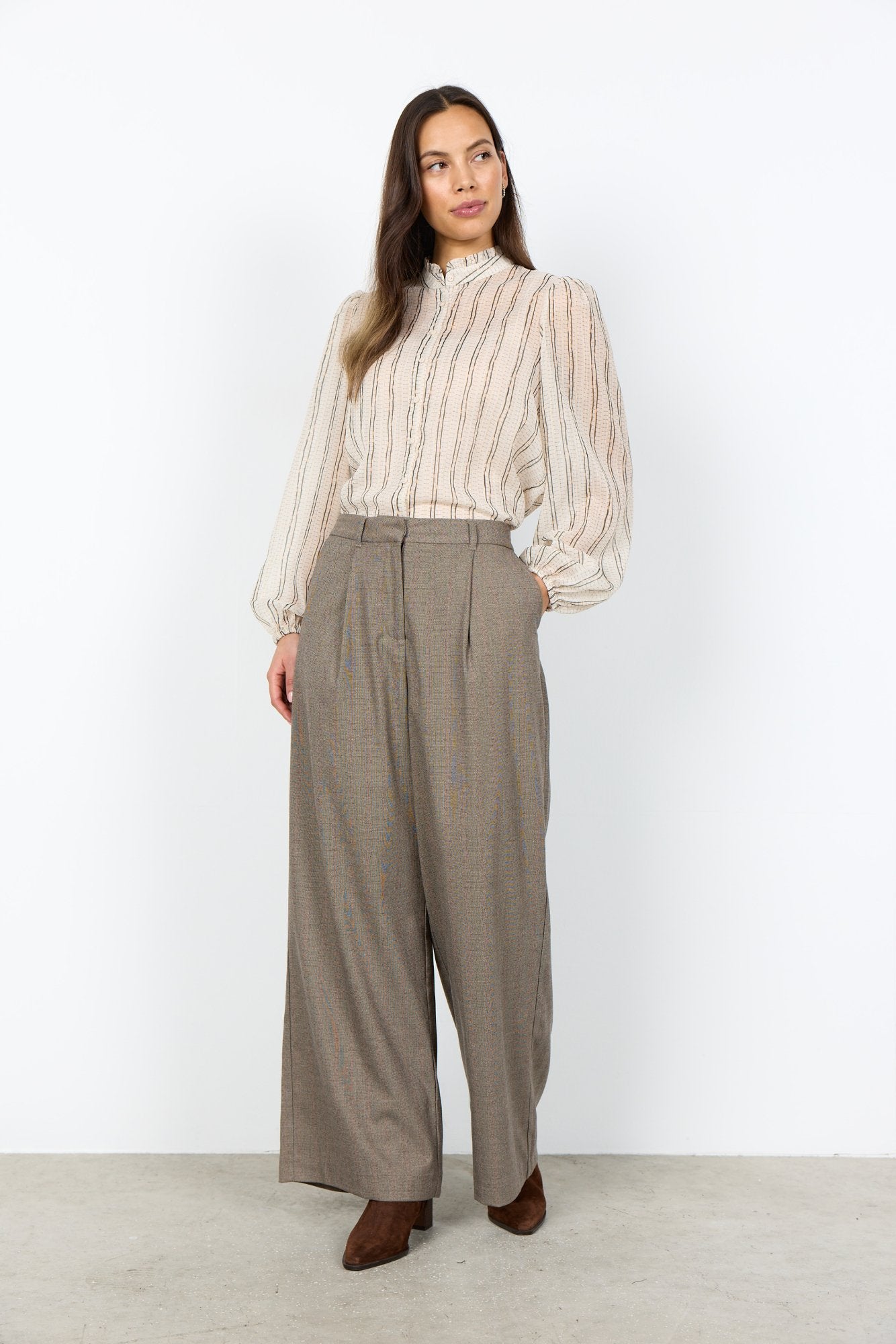 Soya Concept Damen Hosen Madder Brown Co