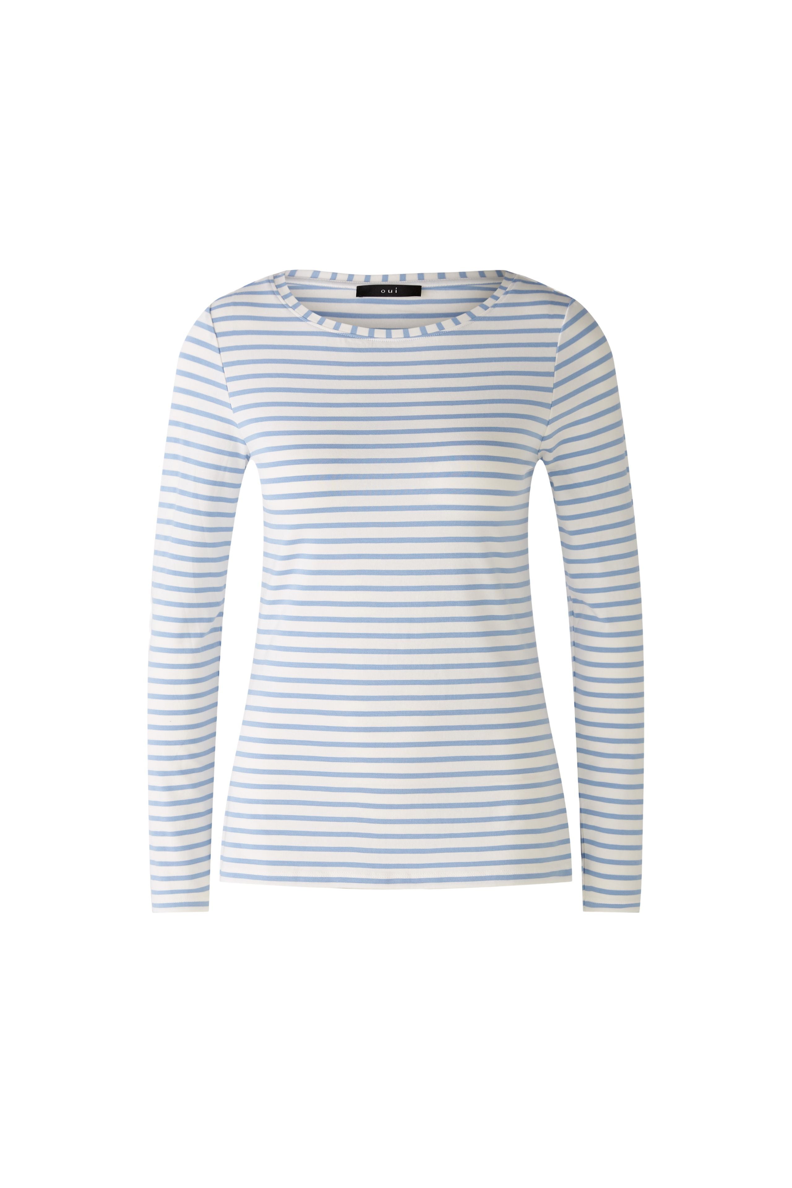 Oui Damen T-Shirts  White Blue