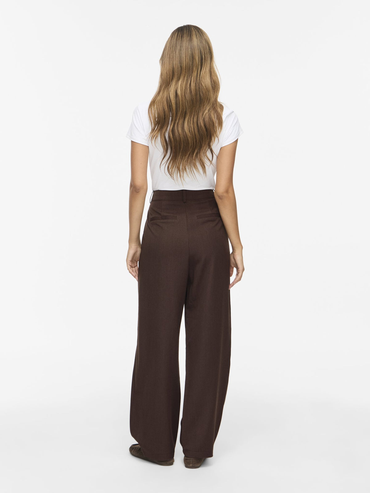 Vila Damen Hosen Coffee Bean/Mel